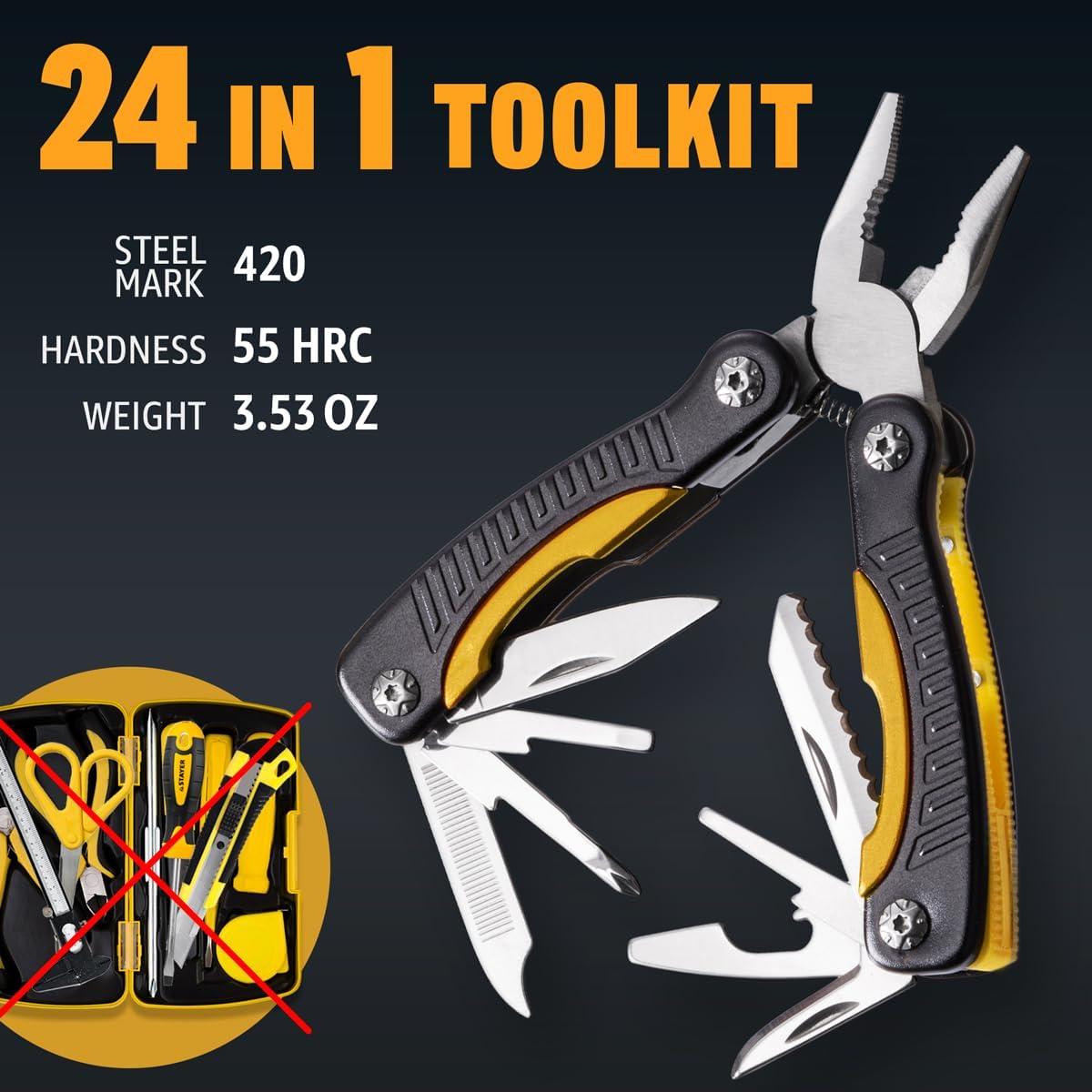 Mini Multiherramienta 12 en 1 Grand Way Amarillo/Negro