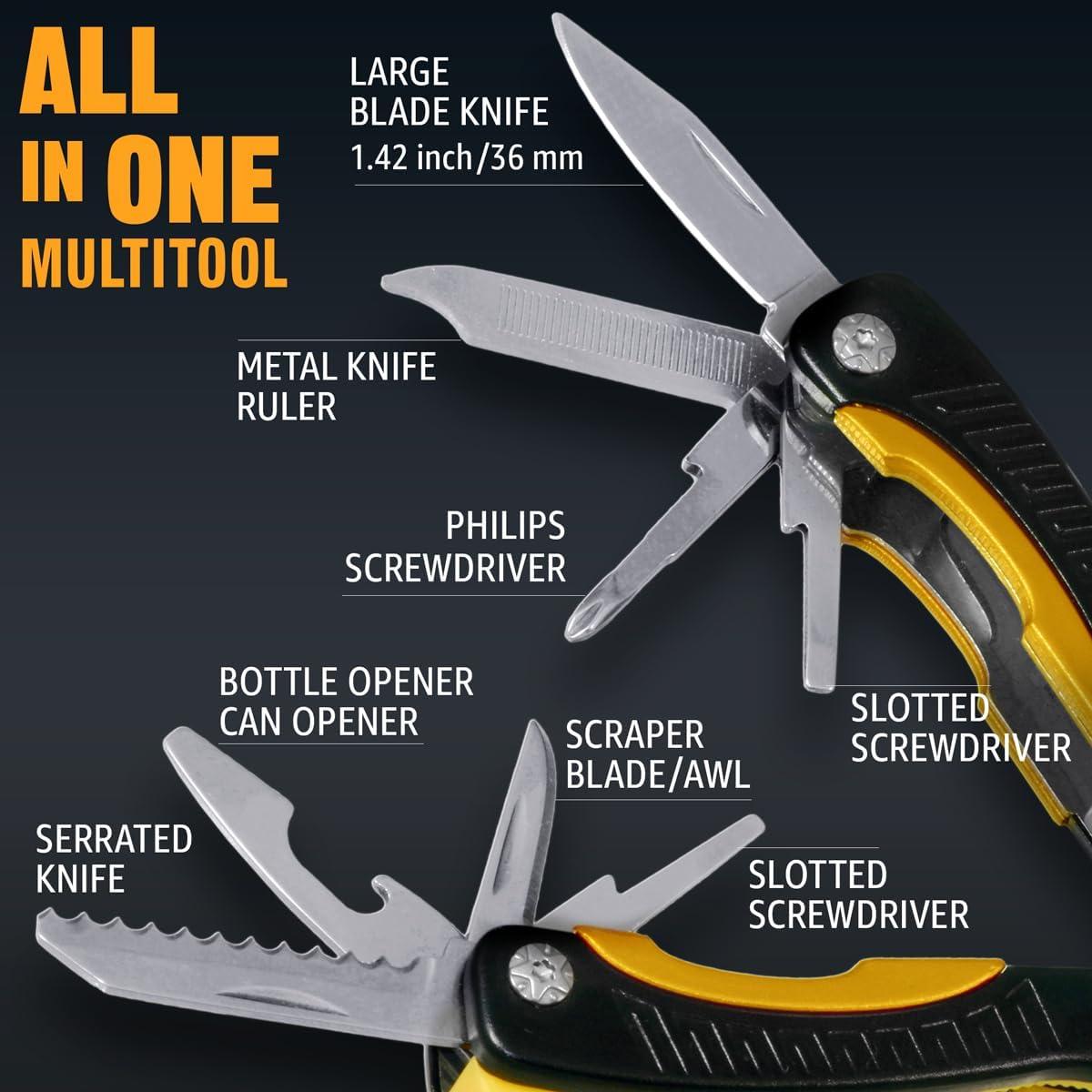 Mini Multiherramienta 12 en 1 Grand Way Amarillo/Negro