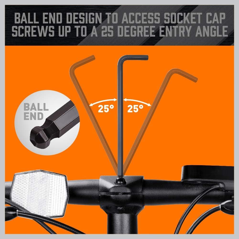 Juego de Llaves Allen 27PCS HORUSDY Acero CR-V Punta Esférica