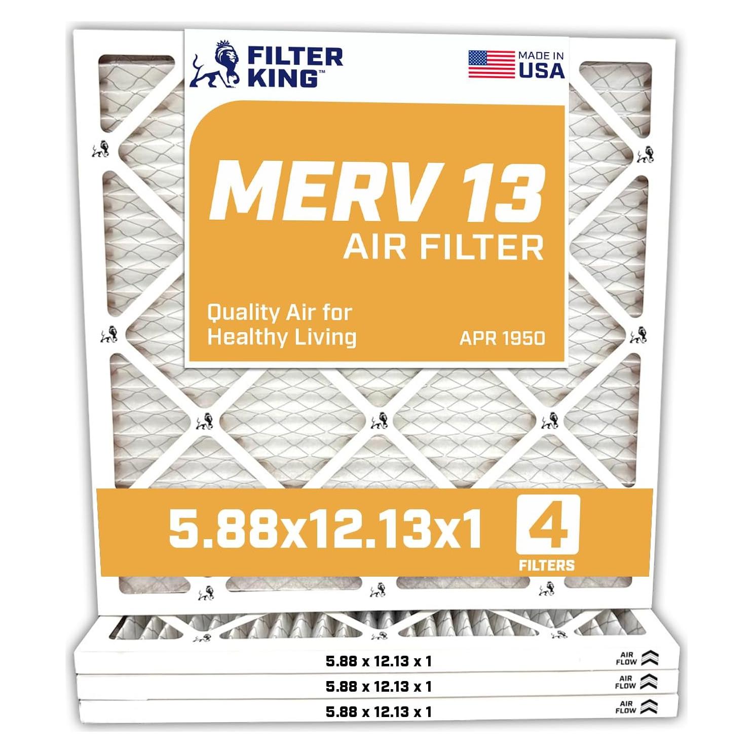 Filtro de Aire Filtro Rey MERV 13 4-Pack 5.88x12.13x1 cm