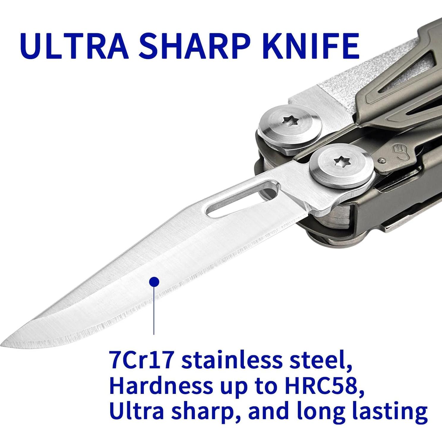 Multiherramienta ROCKTOL 19 en 1 Titanio EDC Camping