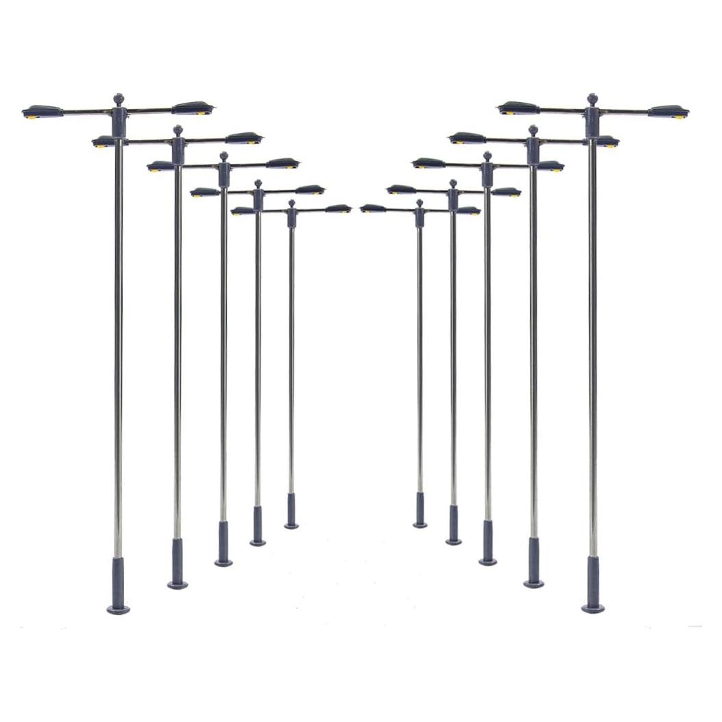 Poste de Luz de Ferrocarril Evemodel LQS12 10pcs LEDs Blancos