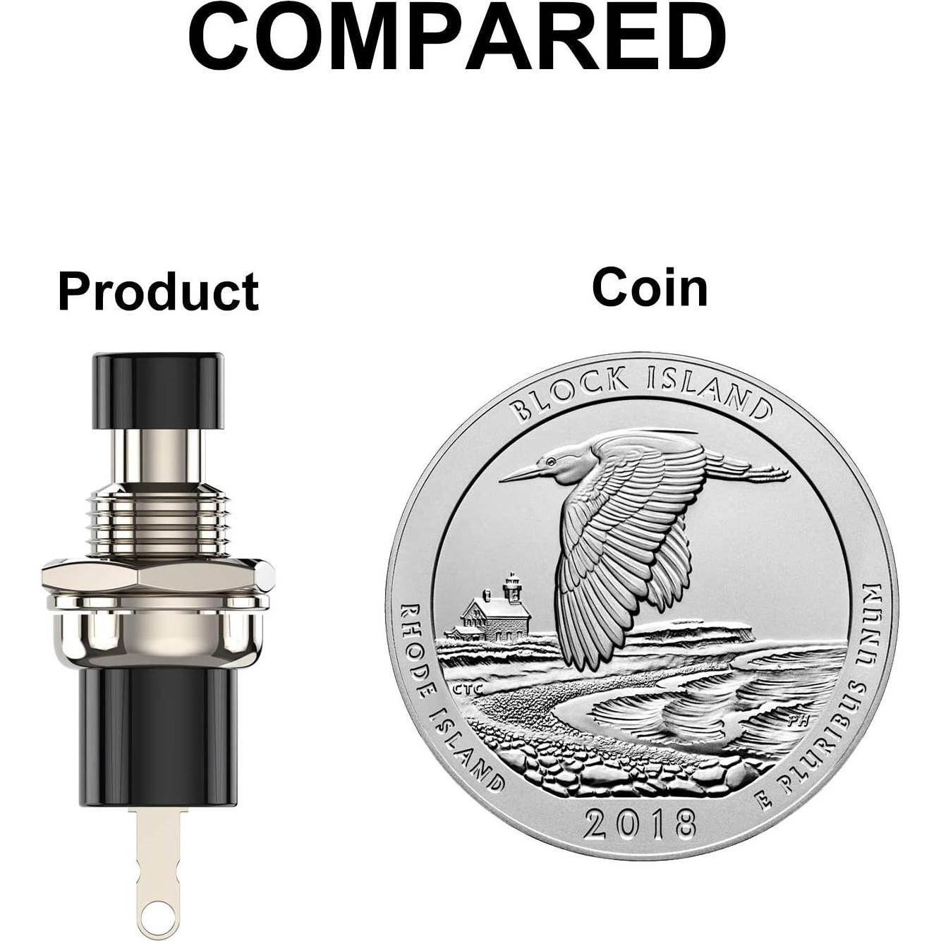 Interruptor de botón momentáneo DIYhz NC 1A 250V 20pcs