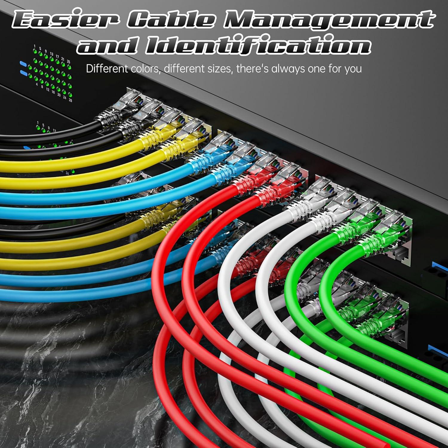 Cable Ethernet Cat6 0.15m CatBose Negro - Paquete de 6