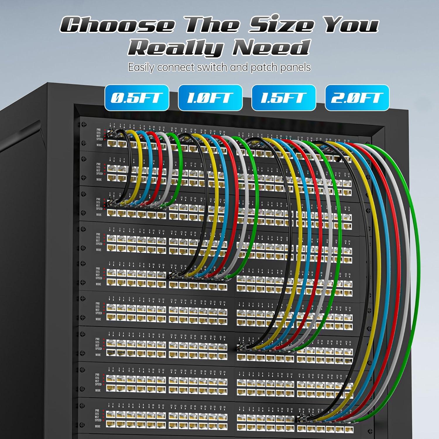 Cable Ethernet Cat6 0.15m CatBose Negro - Paquete de 6
