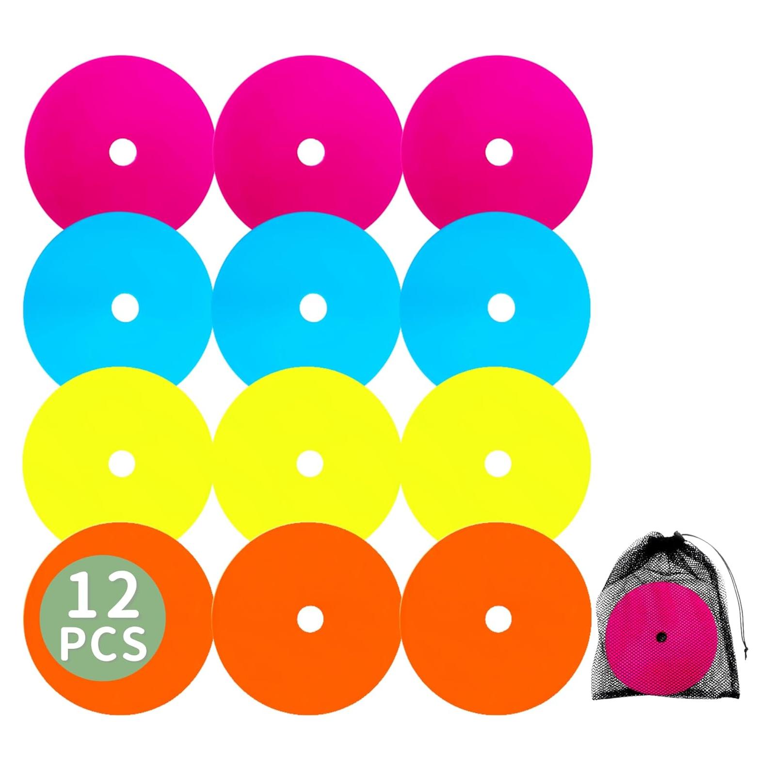 Conos Planos de Entrenamiento LEZER 6" (15.24 cm) - 12 Piezas