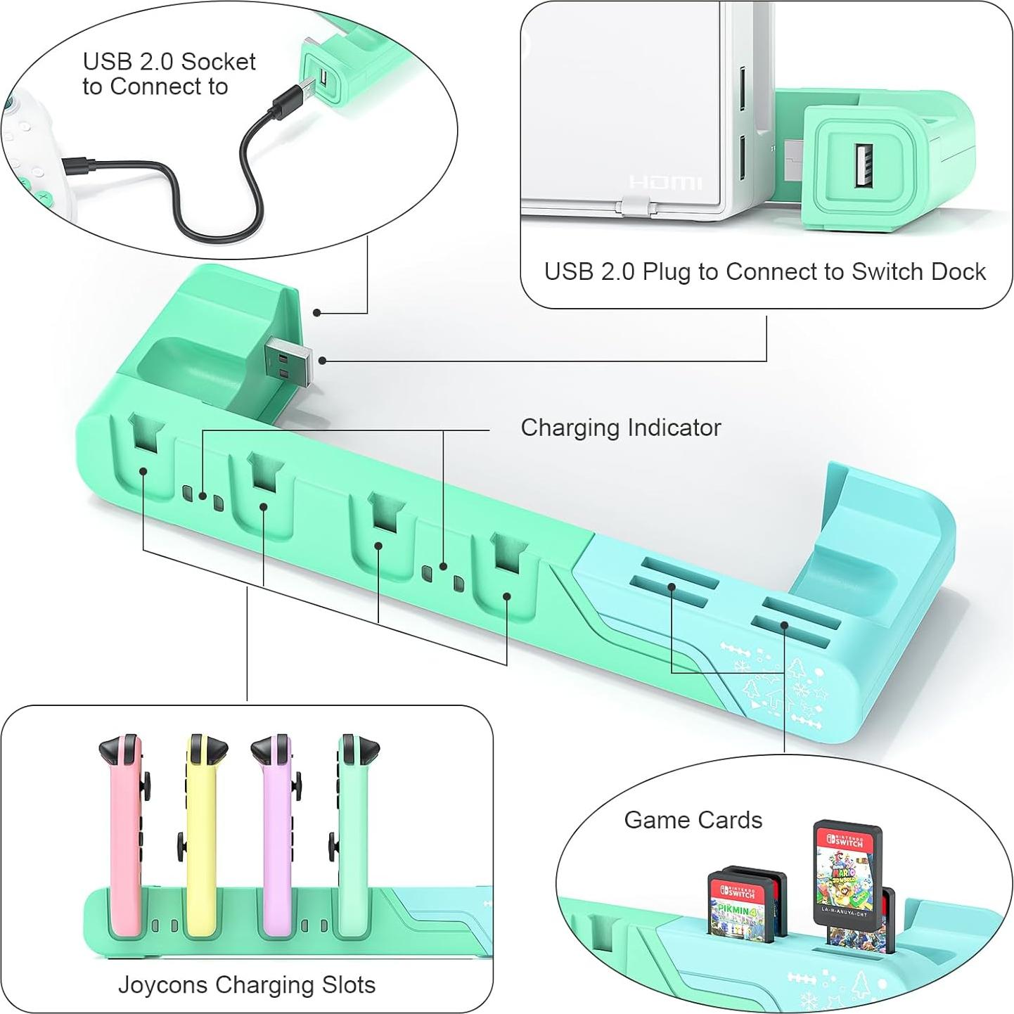Dock de Carga para Controlador Switch MLIFEMFUL Animal Crossing