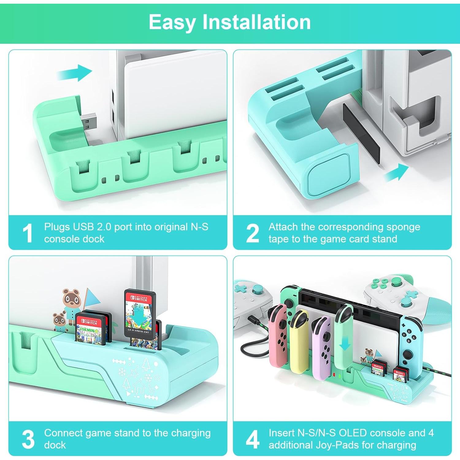 Dock de Carga para Controlador Switch MLIFEMFUL Animal Crossing