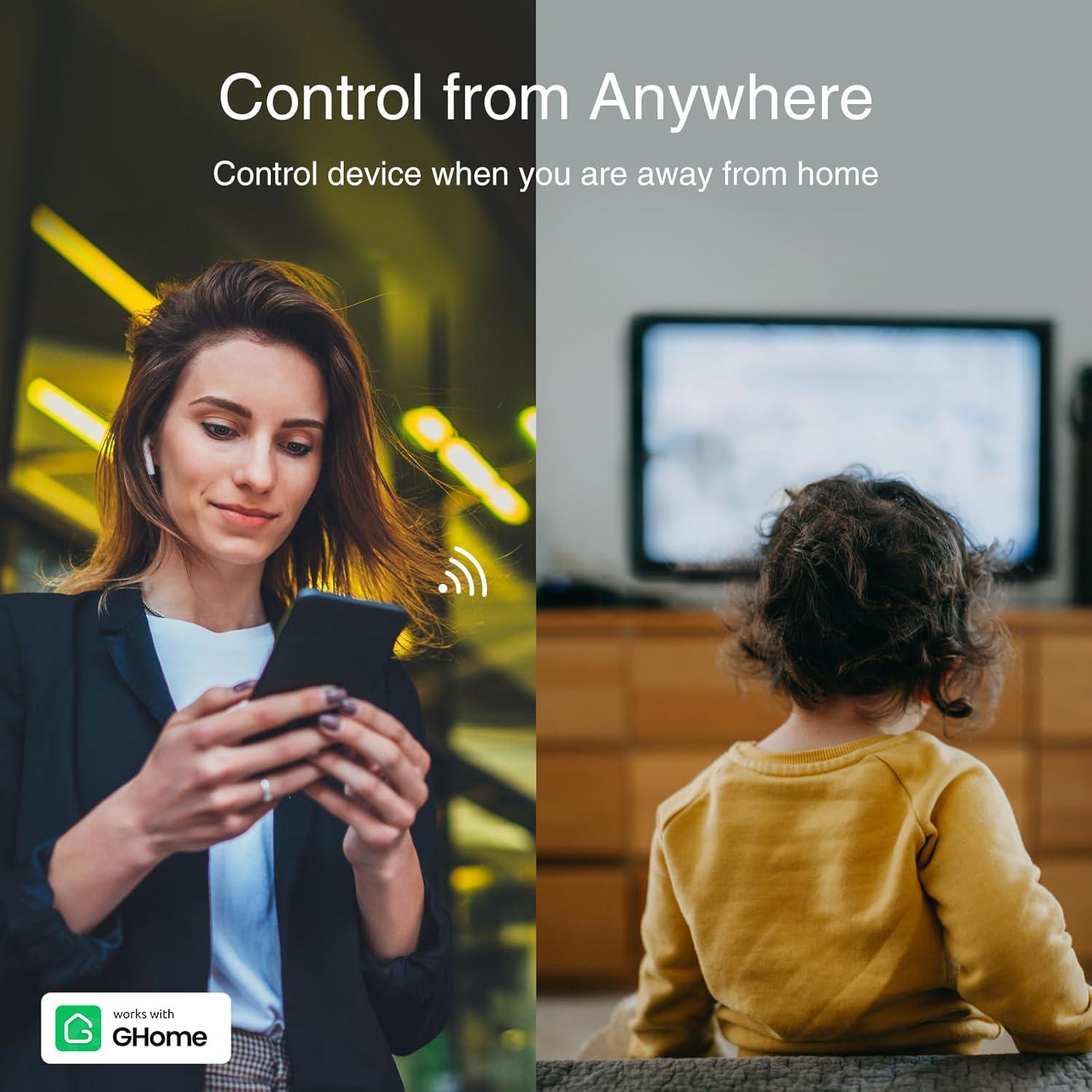 Enchufe Inteligente GHome P2-BK con 3 Regletas y 3 USB