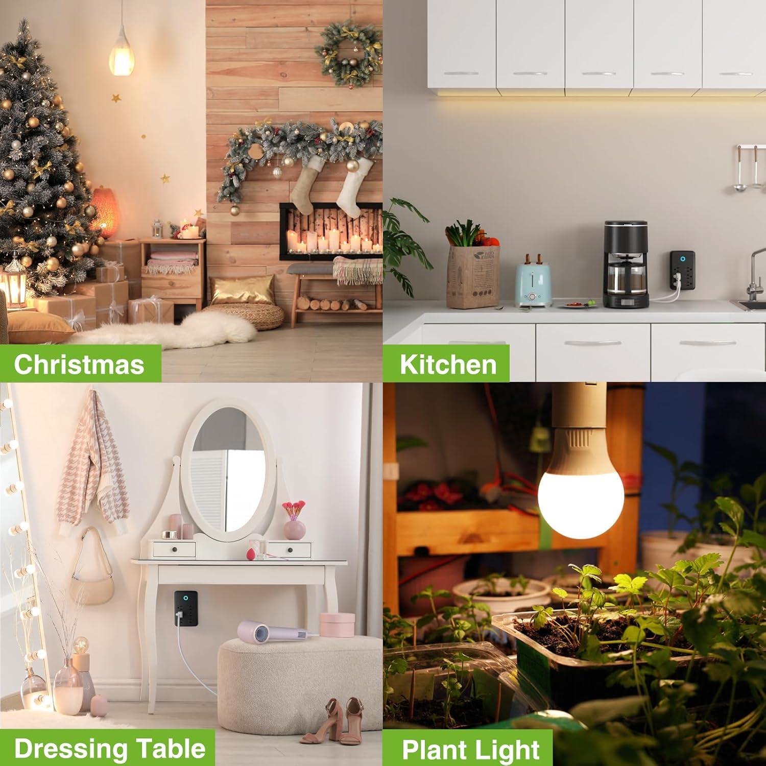 Enchufe Inteligente GHome P2-BK con 3 Regletas y 3 USB