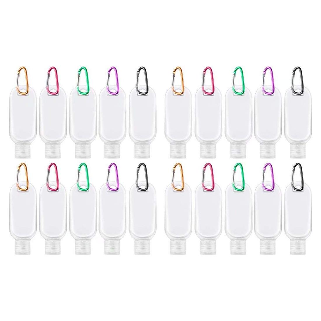 Botellas de Viaje JINEN 30ml con Llavero - 20 Pcs a Prueba de Fugas