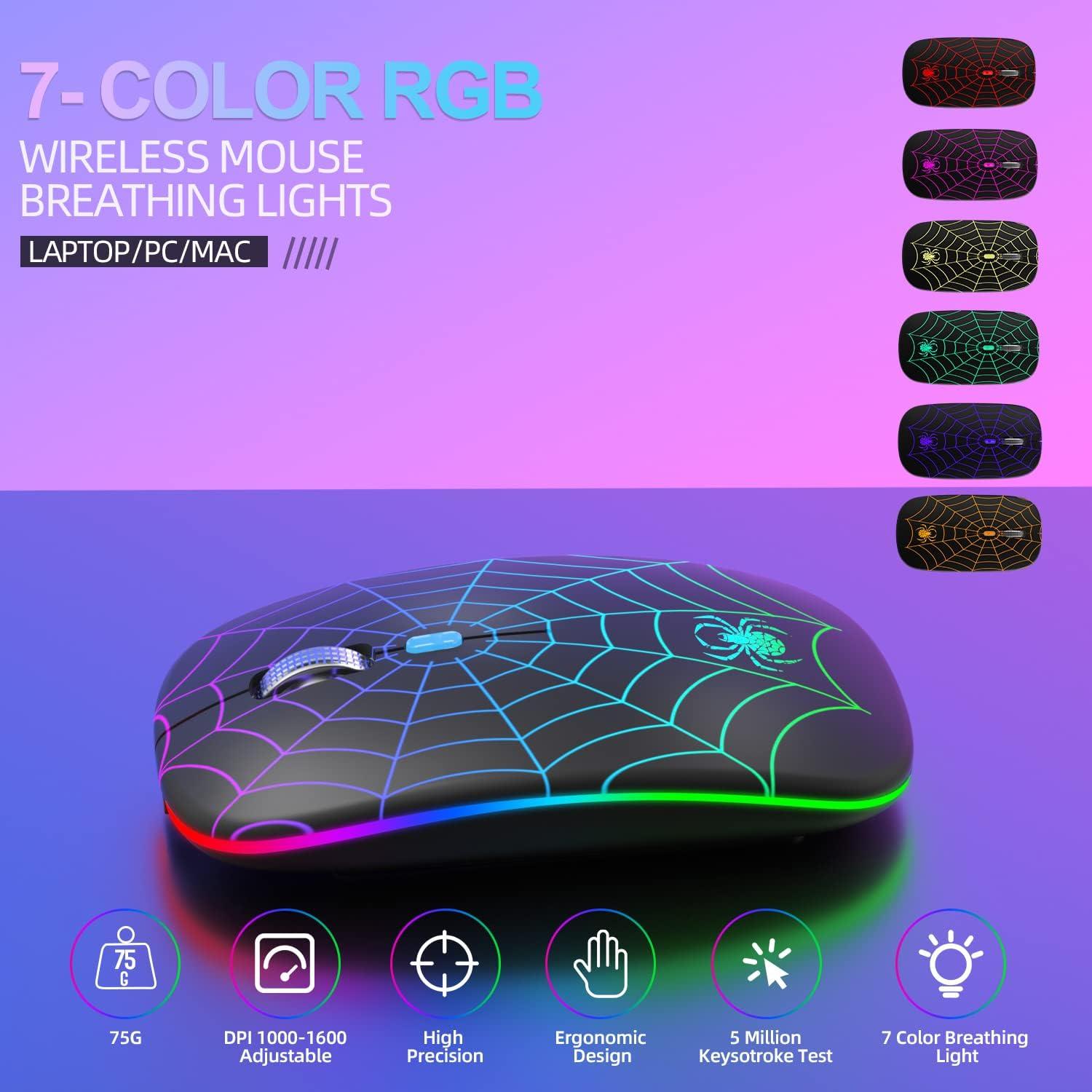 Ratón Inalámbrico Recargable MMK Negro con 3 DPI Ajustables