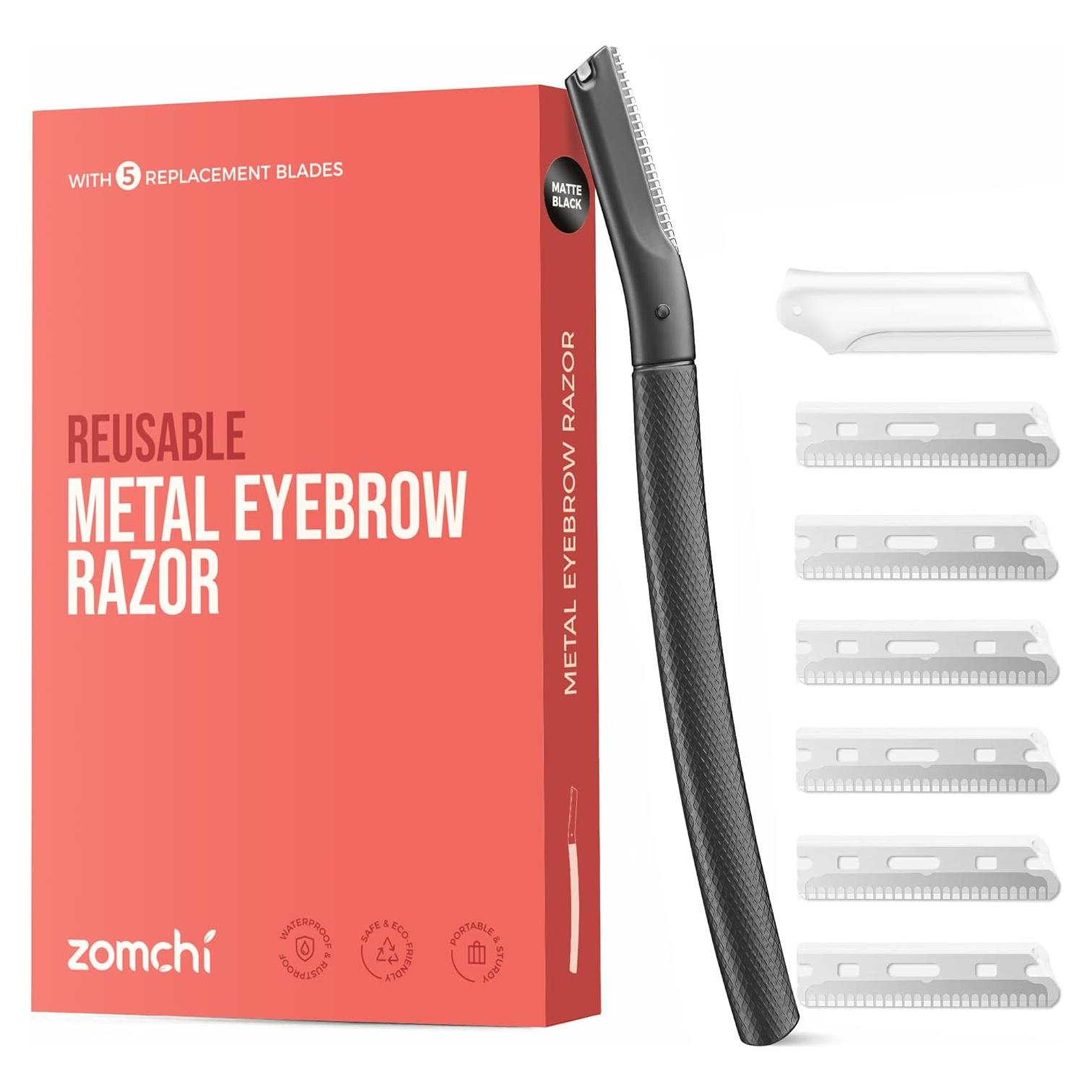 Rasuradora de Cejas ZOMCHI con 6 Cuchillas - Afeitadora Facial