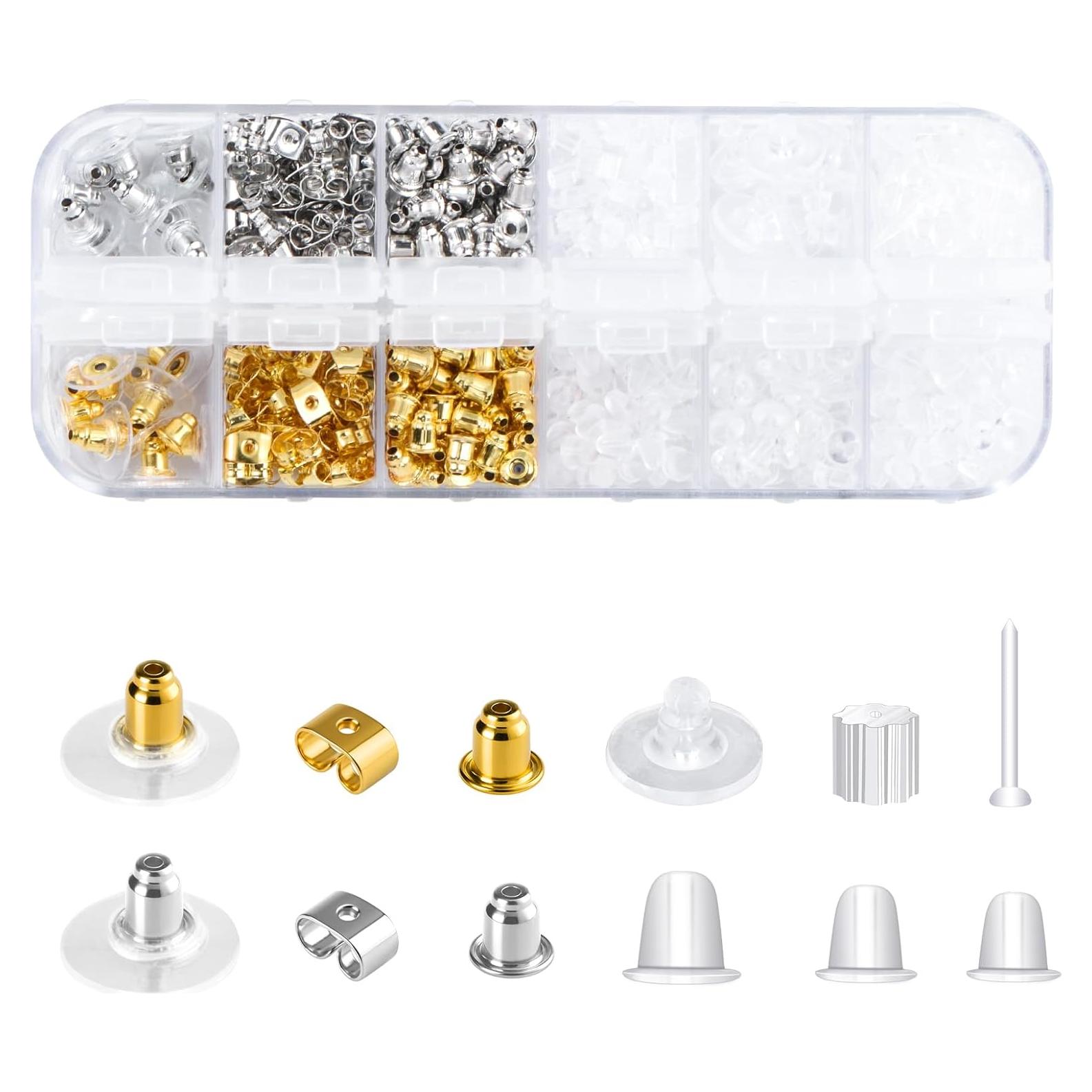 Respaldos de Aretes de Silicona Hipoalergénicos 600 Pcs DSOMHZ