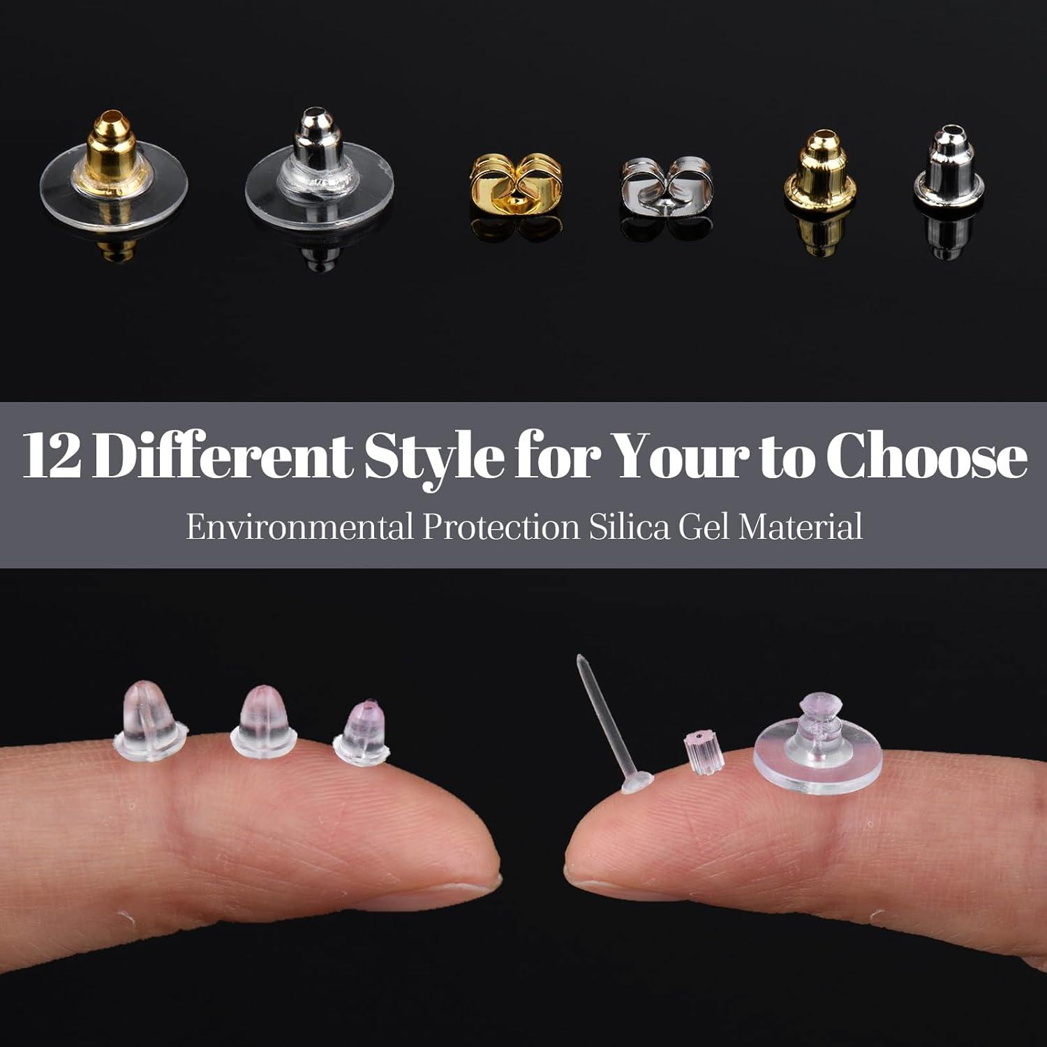 Respaldos de Aretes de Silicona Hipoalergénicos 600 Pcs DSOMHZ