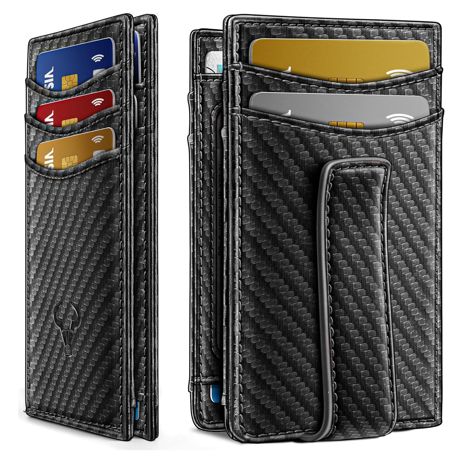 Cartera Slim BULLIANT de Cuero Genuino con Cierre Magnético y Bloqueo RFID