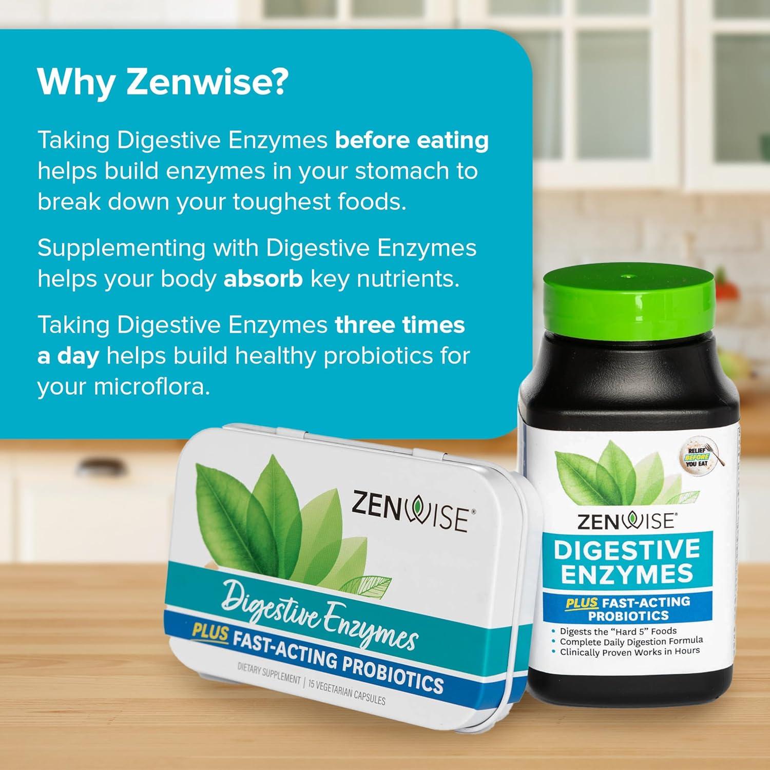 Zenwise Health Enzimas Digestivas 100g - Alivio de Hinchazón