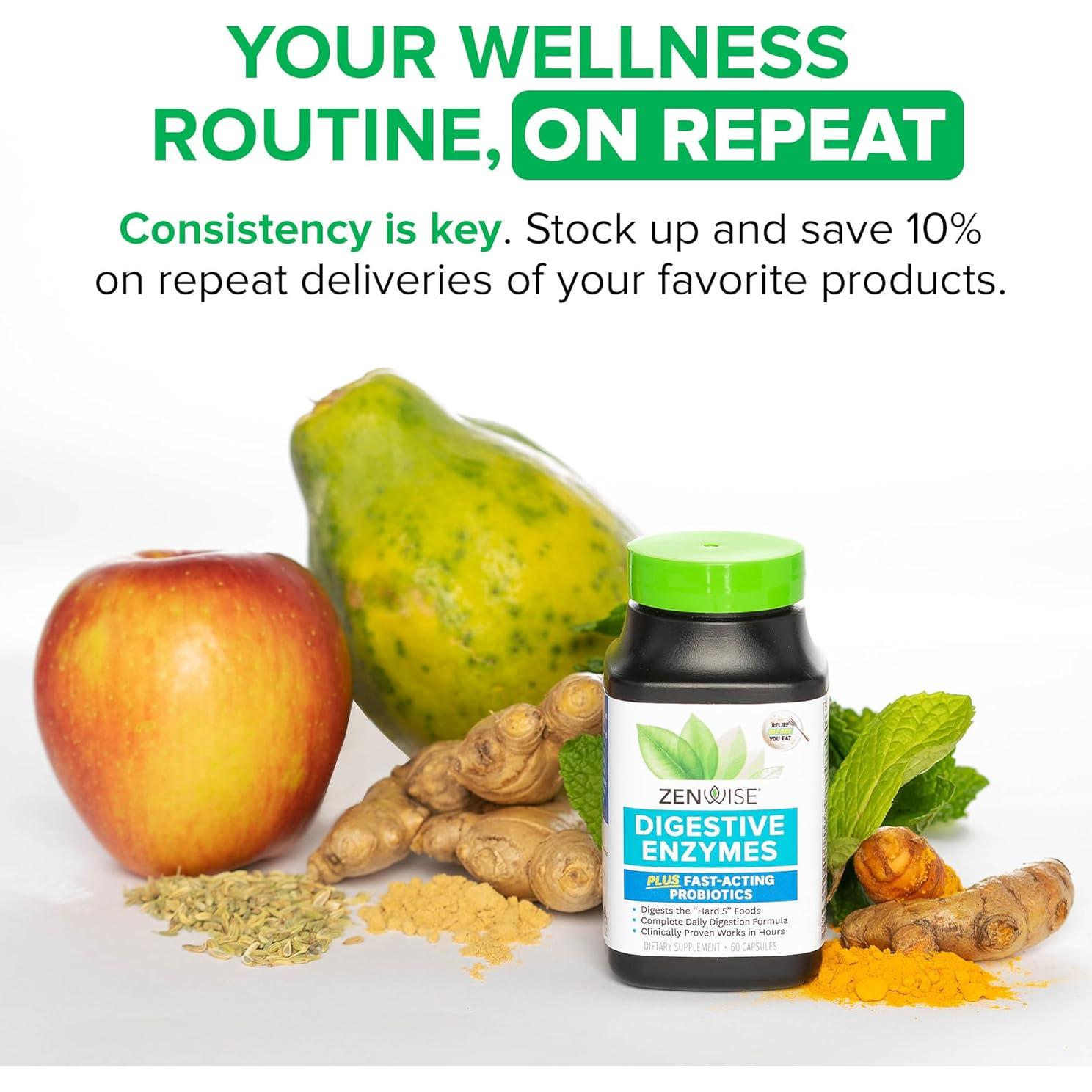 Zenwise Health Enzimas Digestivas 100g - Alivio de Hinchazón