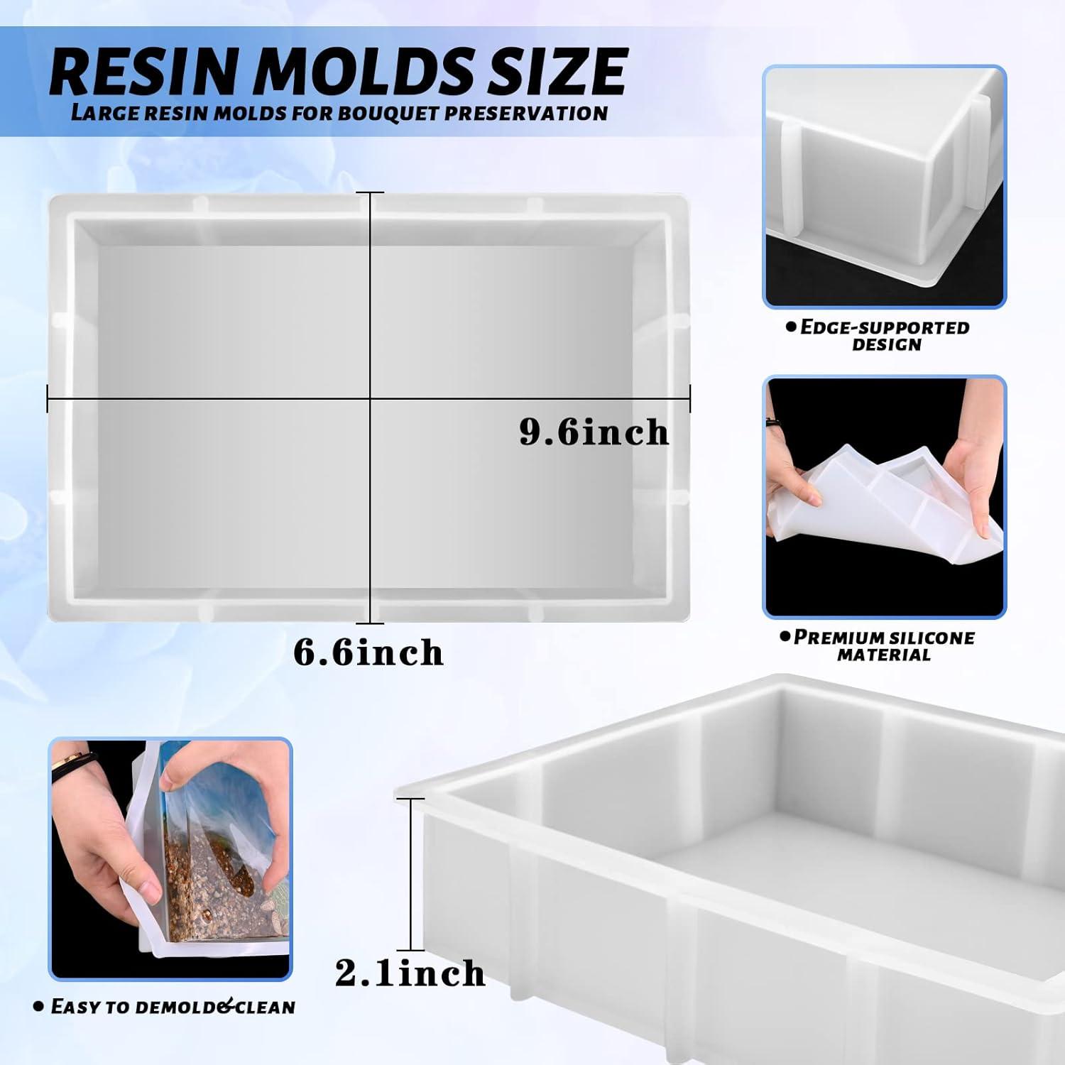 Molde de Silicona Rectangular Sakolla 24.4x16.8 cm para Resina