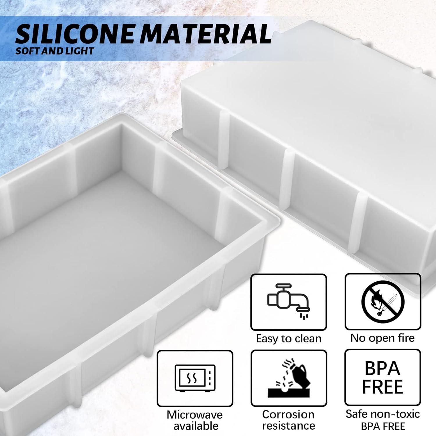 Molde de Silicona Rectangular Sakolla 24.4x16.8 cm para Resina