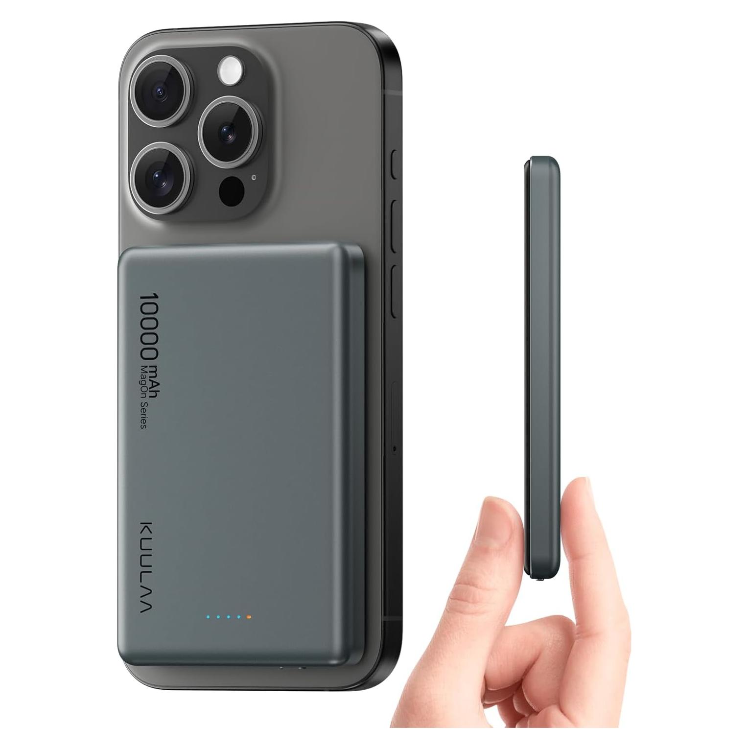 Batería Portátil MagSafe Kuulaa 10000mAh Carga Rápida USB-C