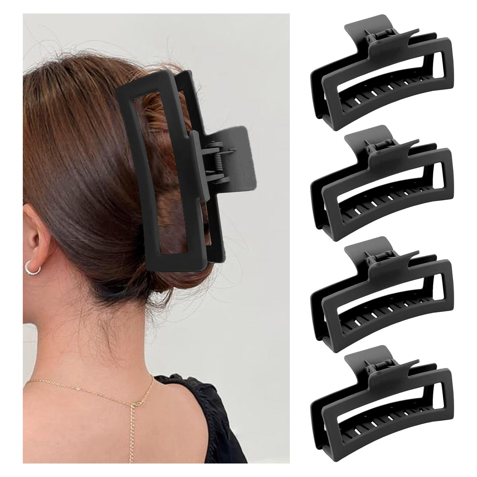 Pinzas de Garra Jumbo XL ZYTJ Negras para Cabello Grueso