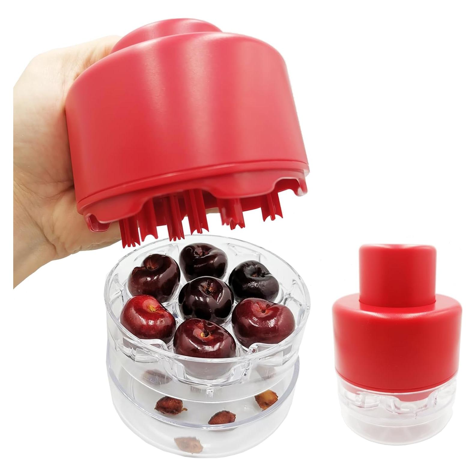 Deshuesador Multi-Cereza Ytuomzi Rojo - Quita 7 Huesos Rápido