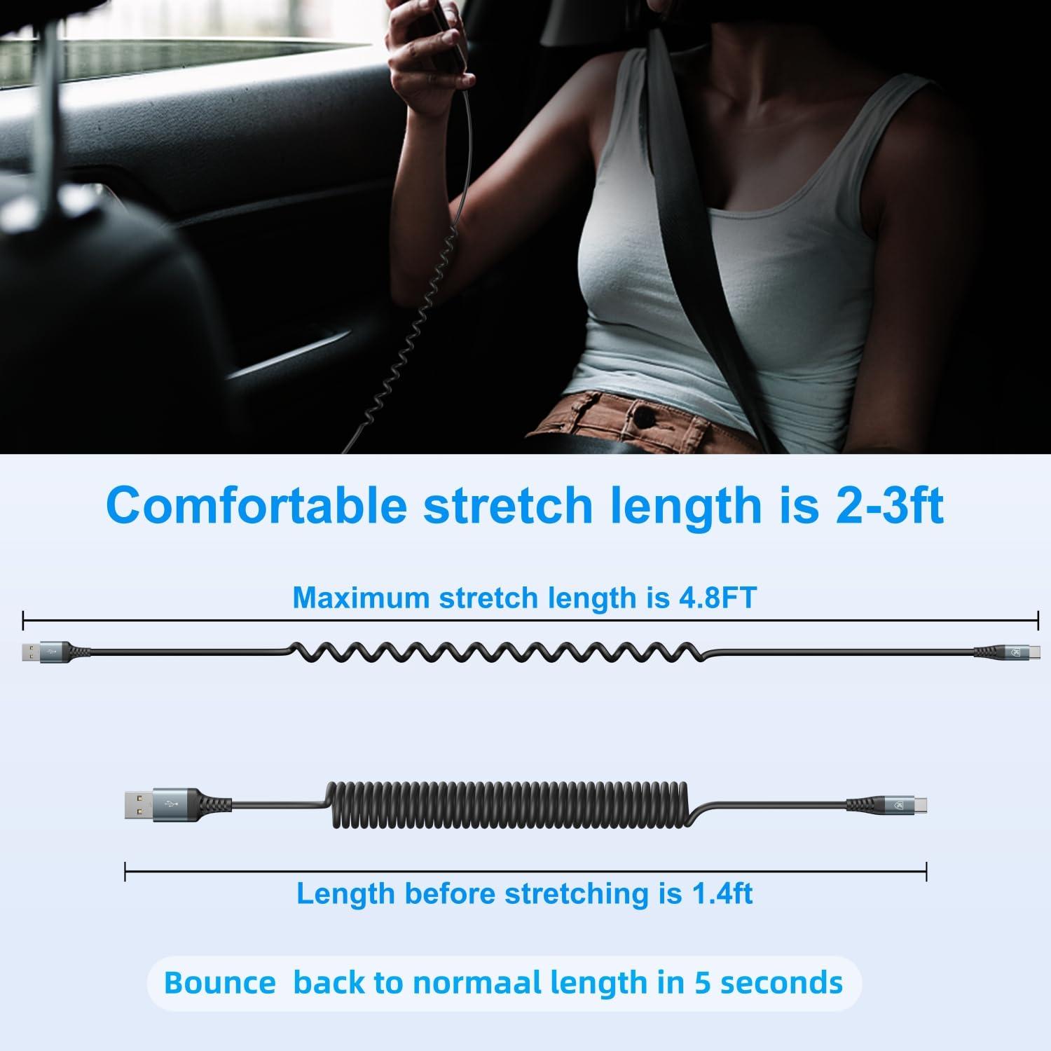 Cable de Carga Rápida USB Tipo C KIYODA 0.91m 2-Pack