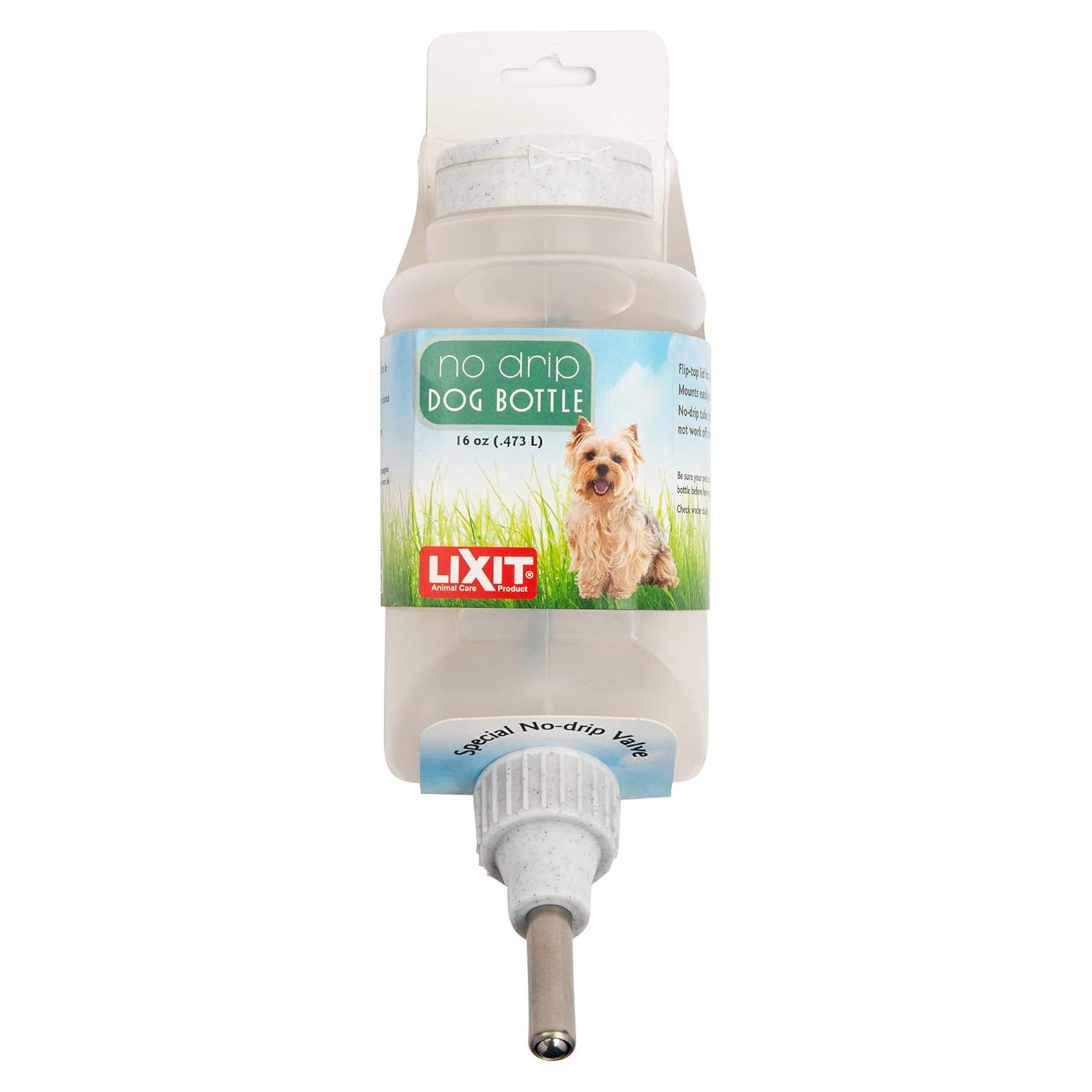 Botella de Agua Lixit 0.47L Sin Goteo para Perros