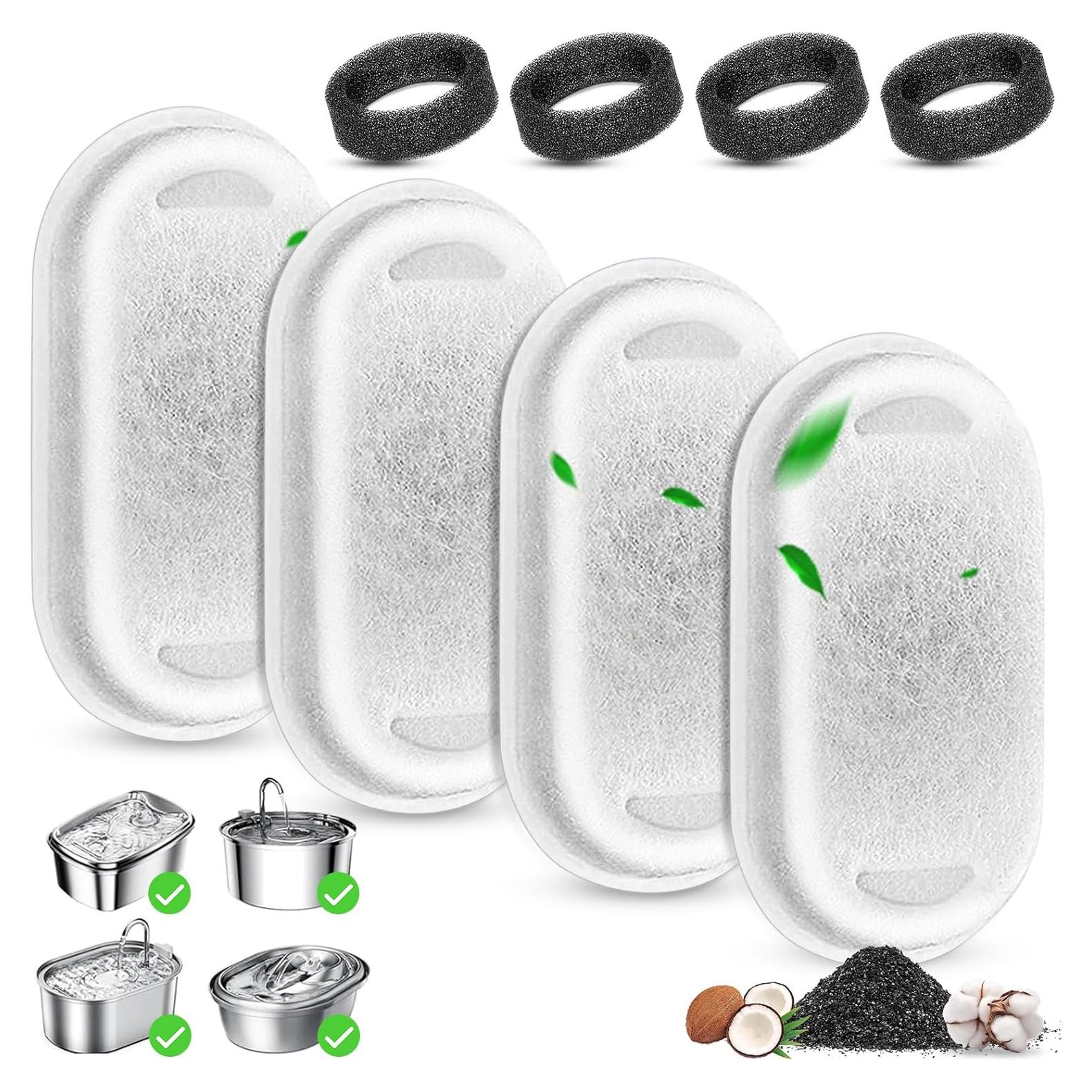 Filtros de Reemplazo para Fuente de Agua Beyolike 4 Piezas