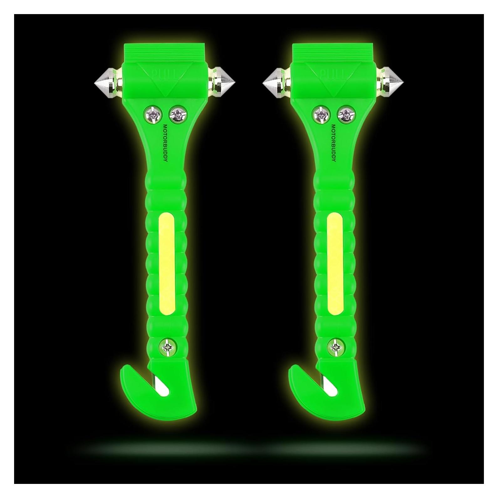 Juego de 2 Martillos de Seguridad MOTORBUDDY con Cortador