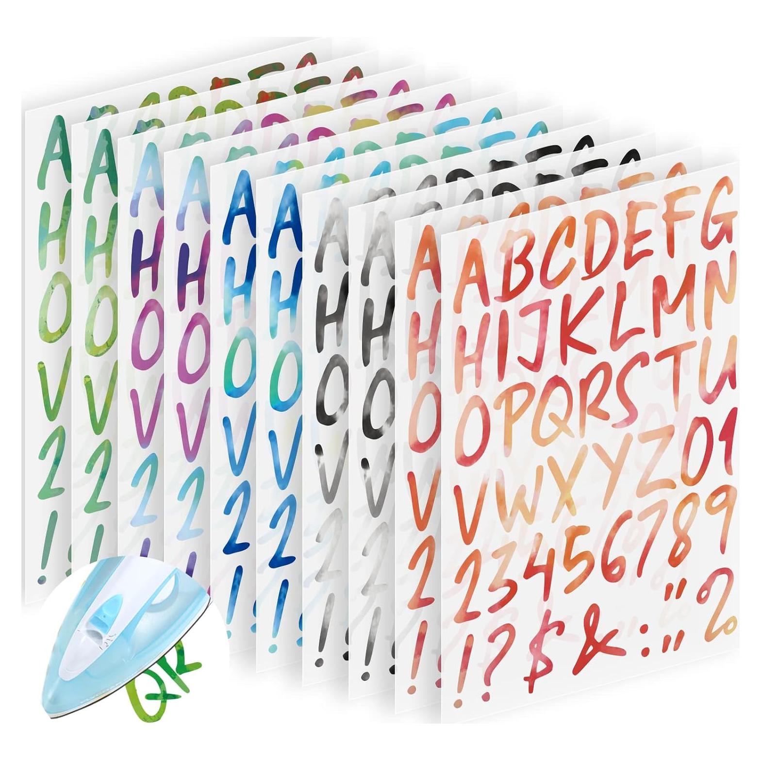 Letras y Números Termotransferibles Spakon 5" 440 Piezas