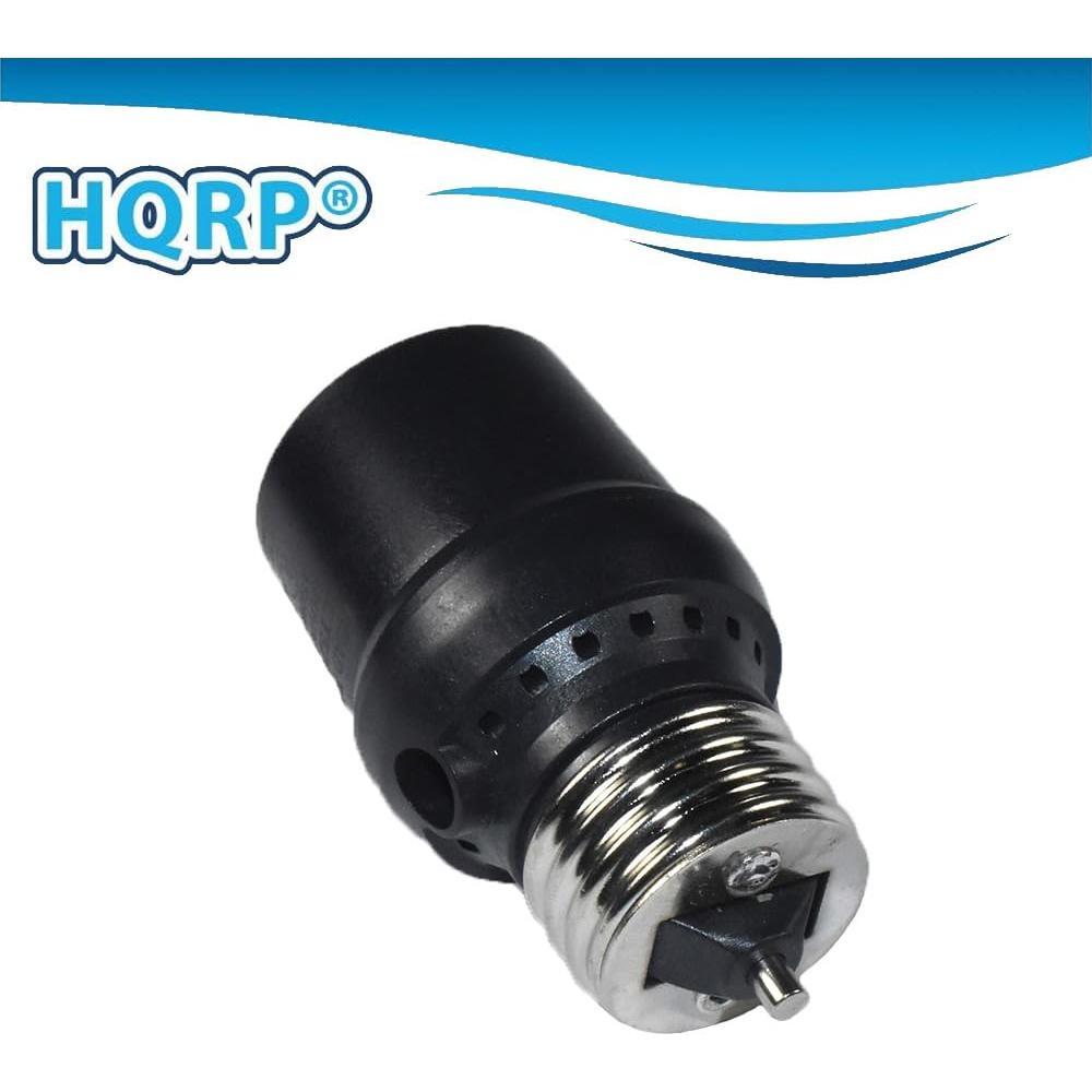 Adaptador de Enchufe con Sensor de Luz HQRP E26 E27 Negro 2 Pzas