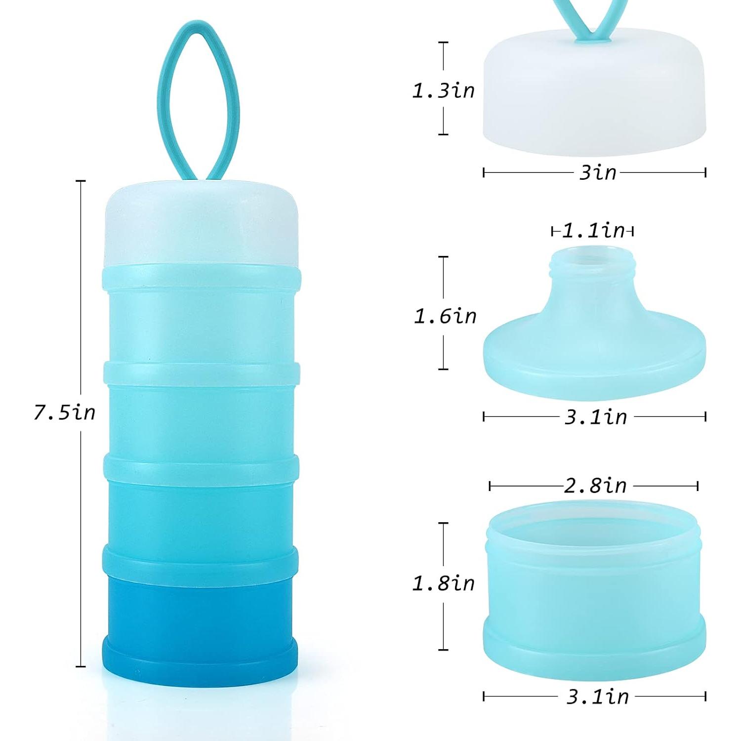 Dispensador de Fórmula para Bebés Accmor 4 Compartimentos Azul