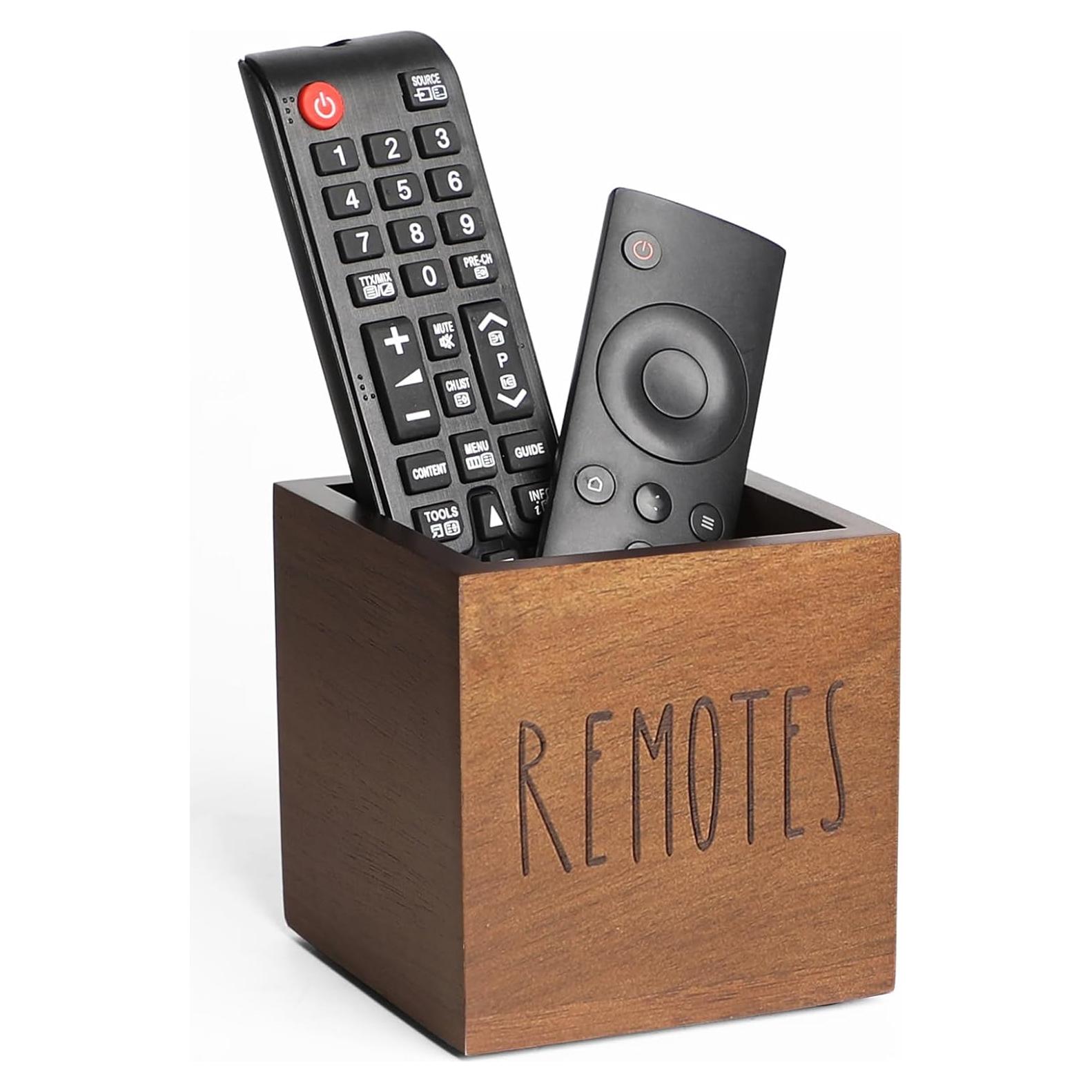 Soporte de Control Remoto de Madera Acacia LBEMEY S Marrón