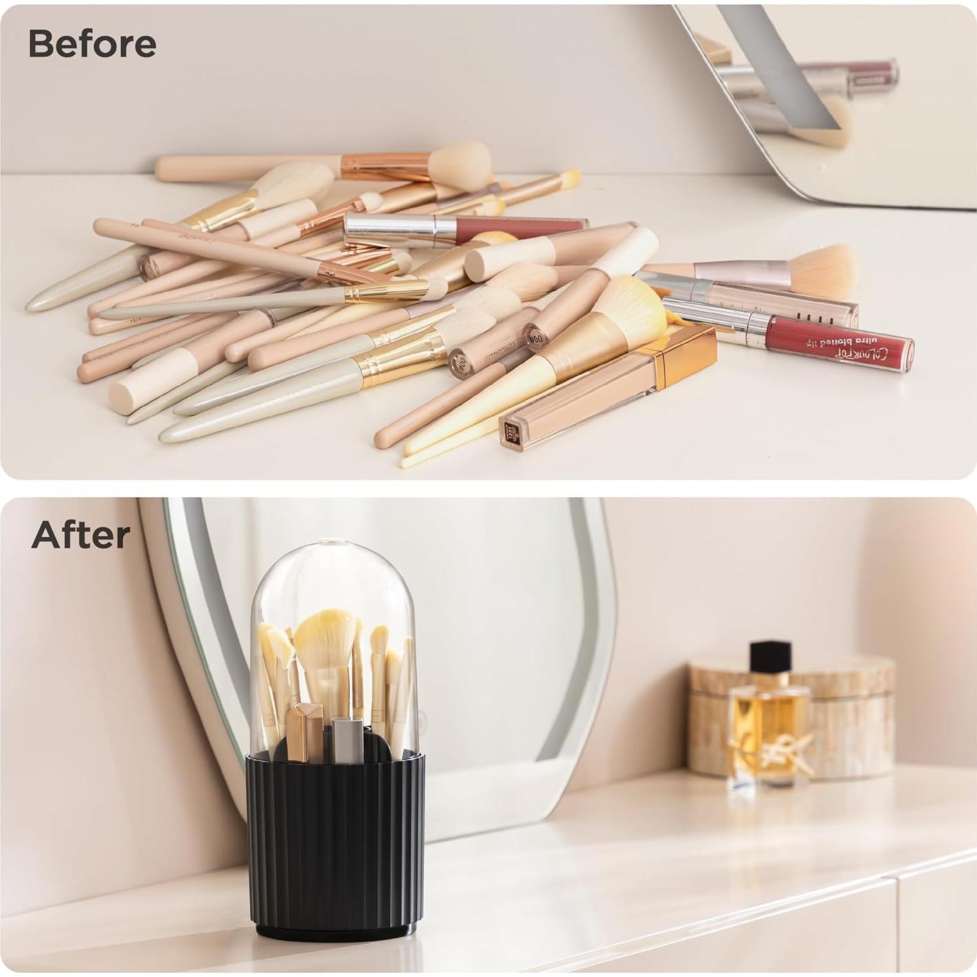 Soporte Organizador de Brochas HBlife Negro 360 Rotatorio