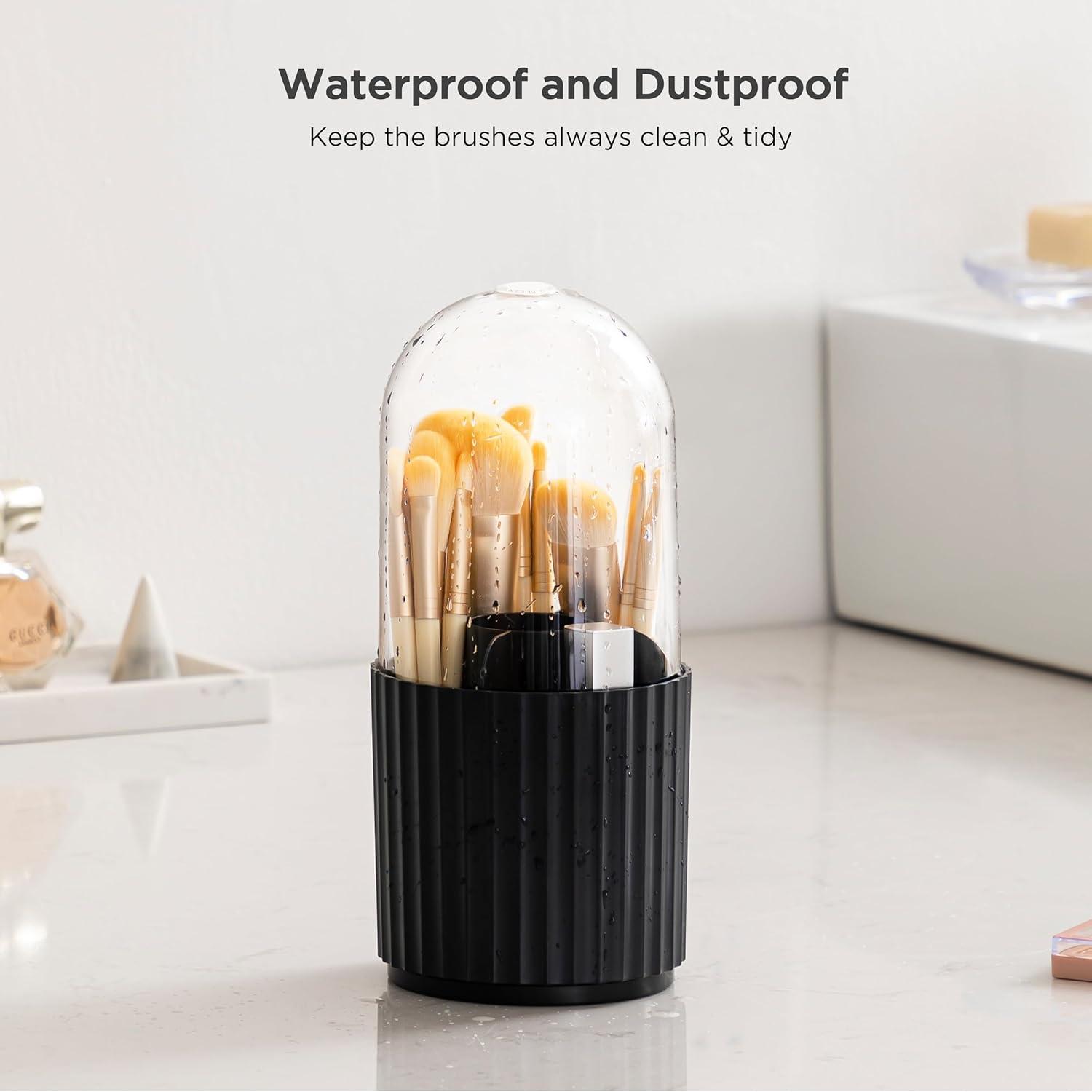 Soporte Organizador de Brochas HBlife Negro 360 Rotatorio