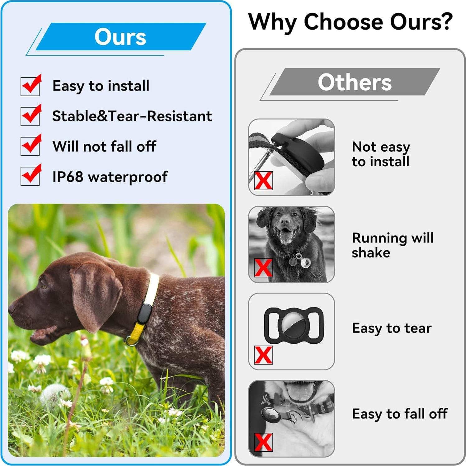 Soporte para Collar de Perro SkyArmor para Galaxy Smarttag2 Negro