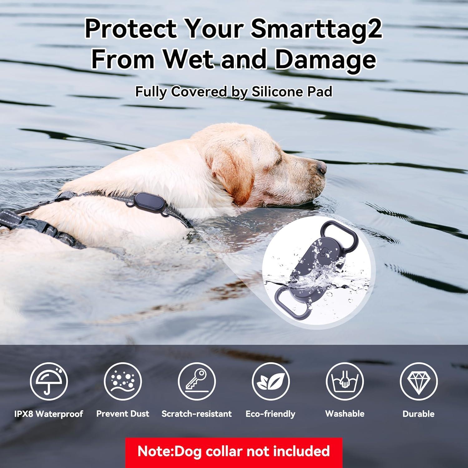 Soporte para Collar de Perro SkyArmor para Galaxy Smarttag2 Negro