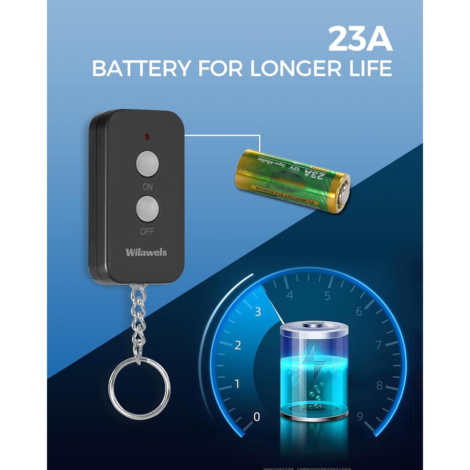 Enchufe Control Remoto Inalámbrico WILAWELS H02RC1106 Negro