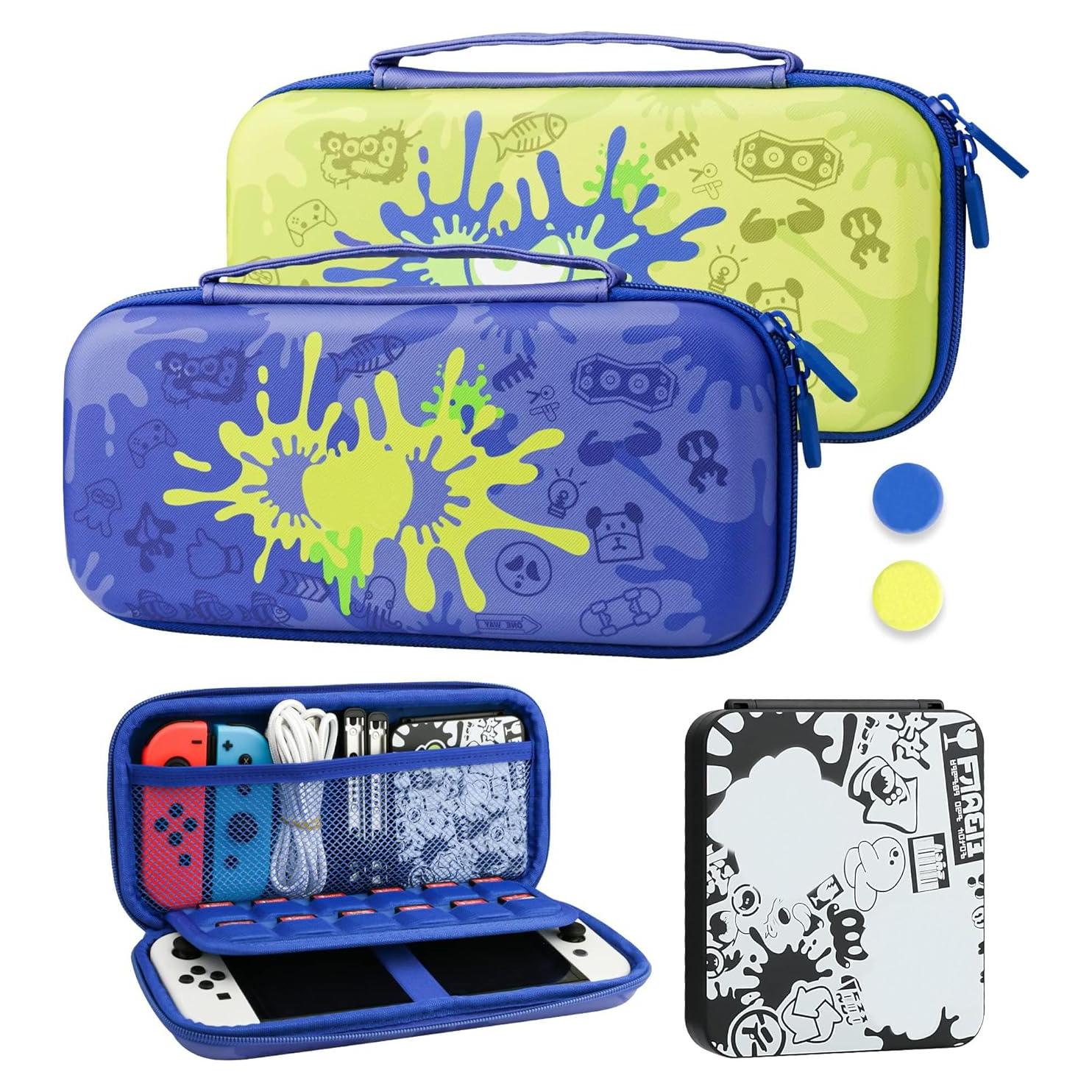 Funda de Transporte Dura RHOTALL Azul para Nintendo Switch