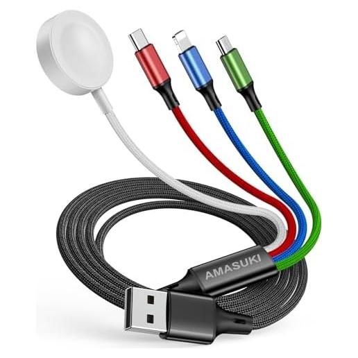 Cargador 4 en 1 Amasuki para iWatch y iPhone 1.22m