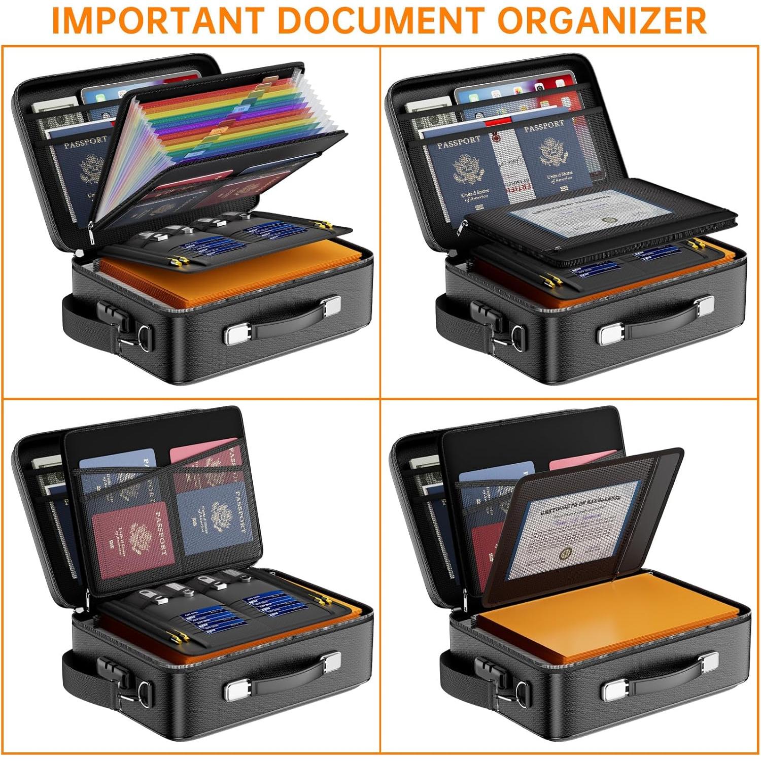 Caja de Documentos a Prueba de Fuego DocSafe 38.6x28.5cm Negra