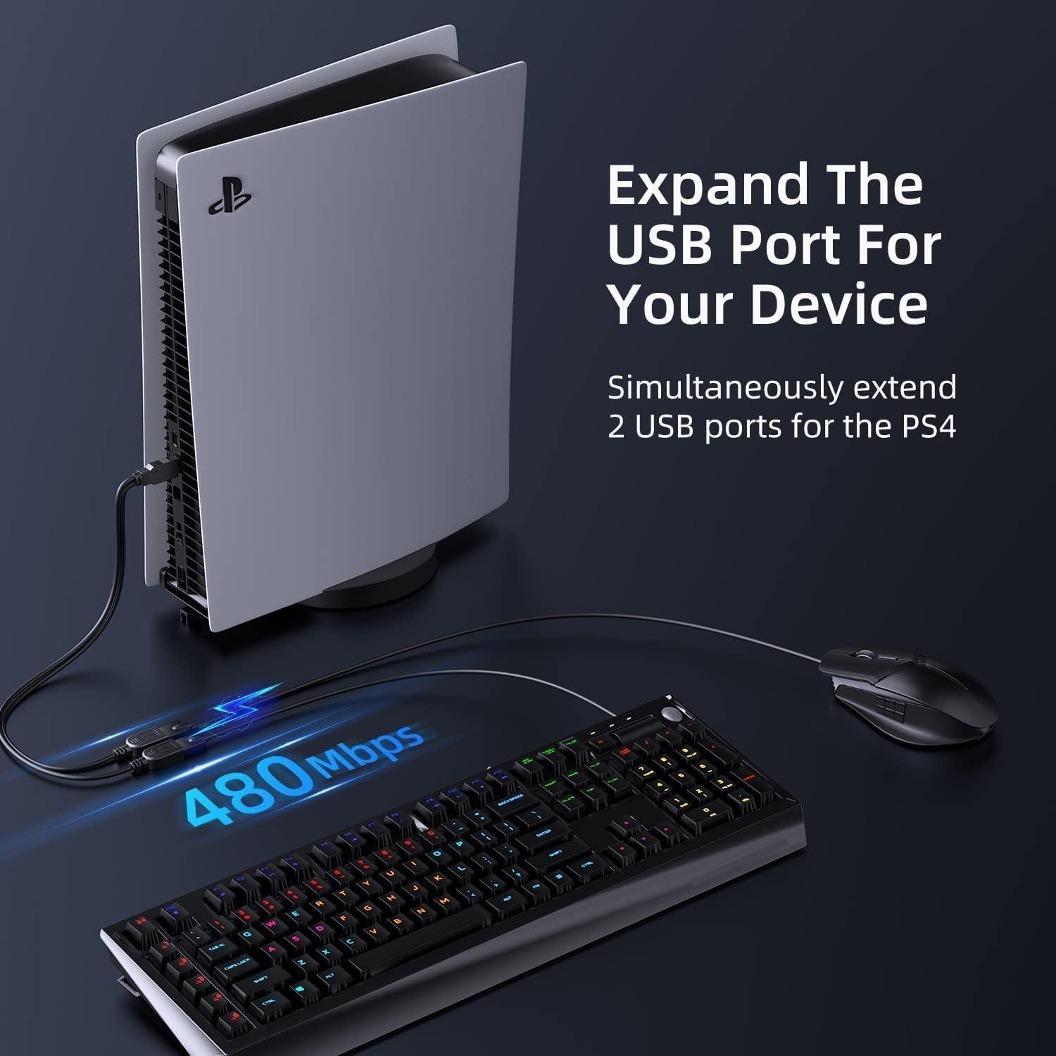 Adaptador USB 2.0 ANDTOBO Macho a 2 Hembras 30cm