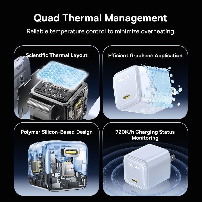 Cargador Rápido USB-C Baseus 45W - Paquete de 2 con Cable