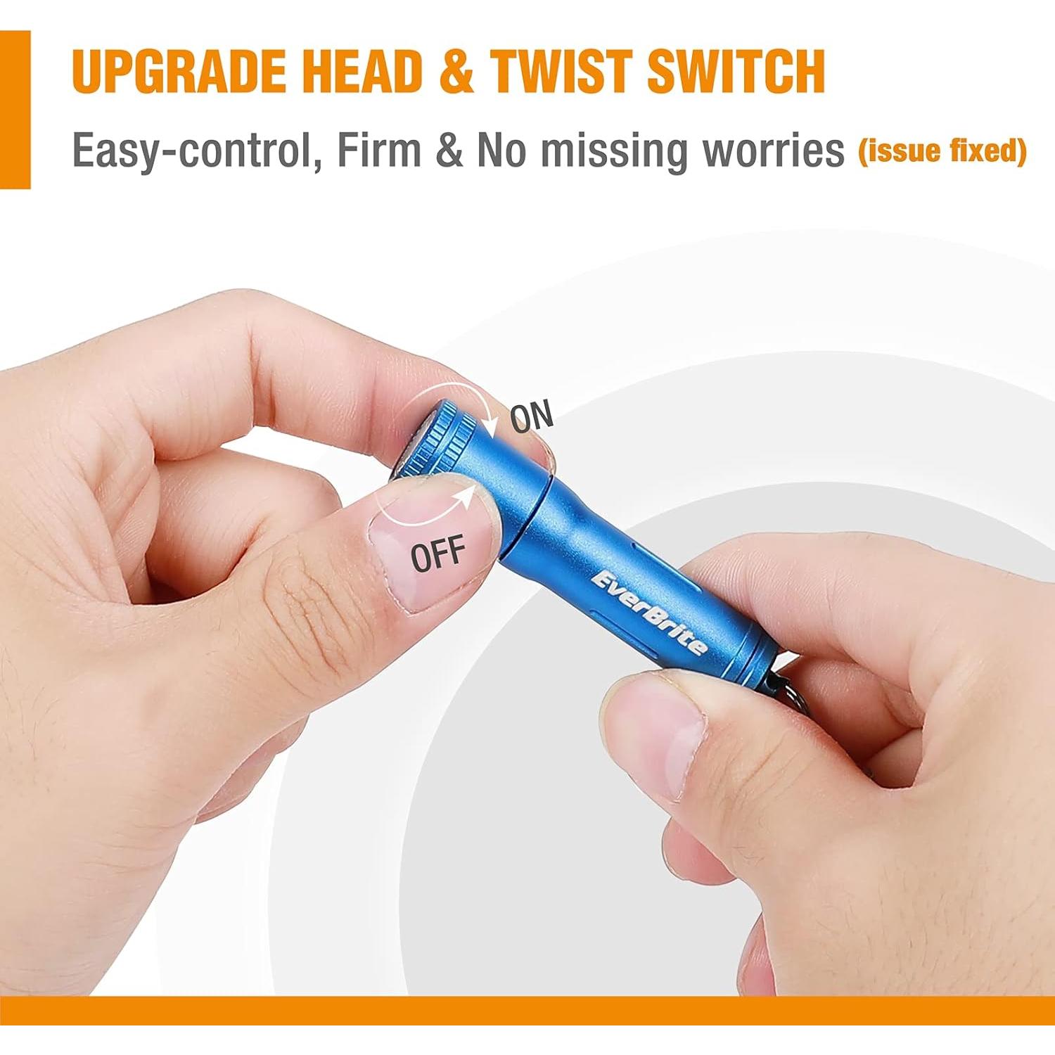 Linterna LED de Llavero EverBrite Azul 100 Lúmenes