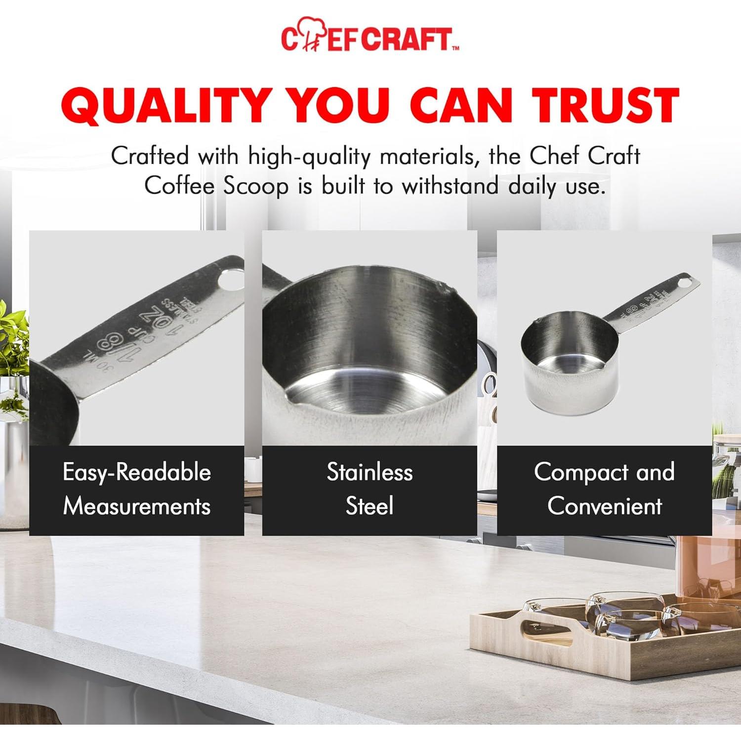 Medidor de Café Chef Craft 29.57 ml Acero Inoxidable 10 cm