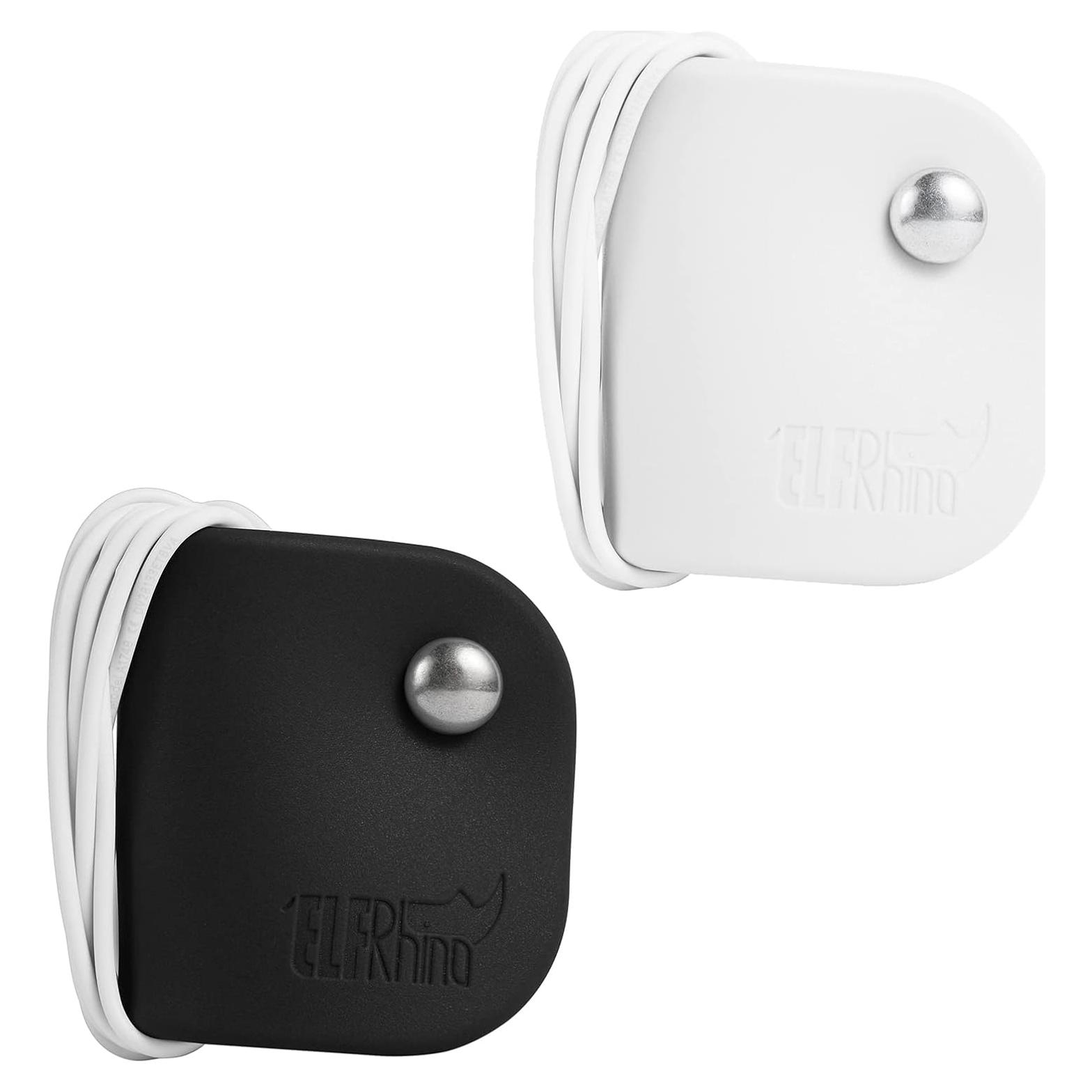 Organizador de Cables ELFRhino Enrollador de Auriculares Negro/Blanco