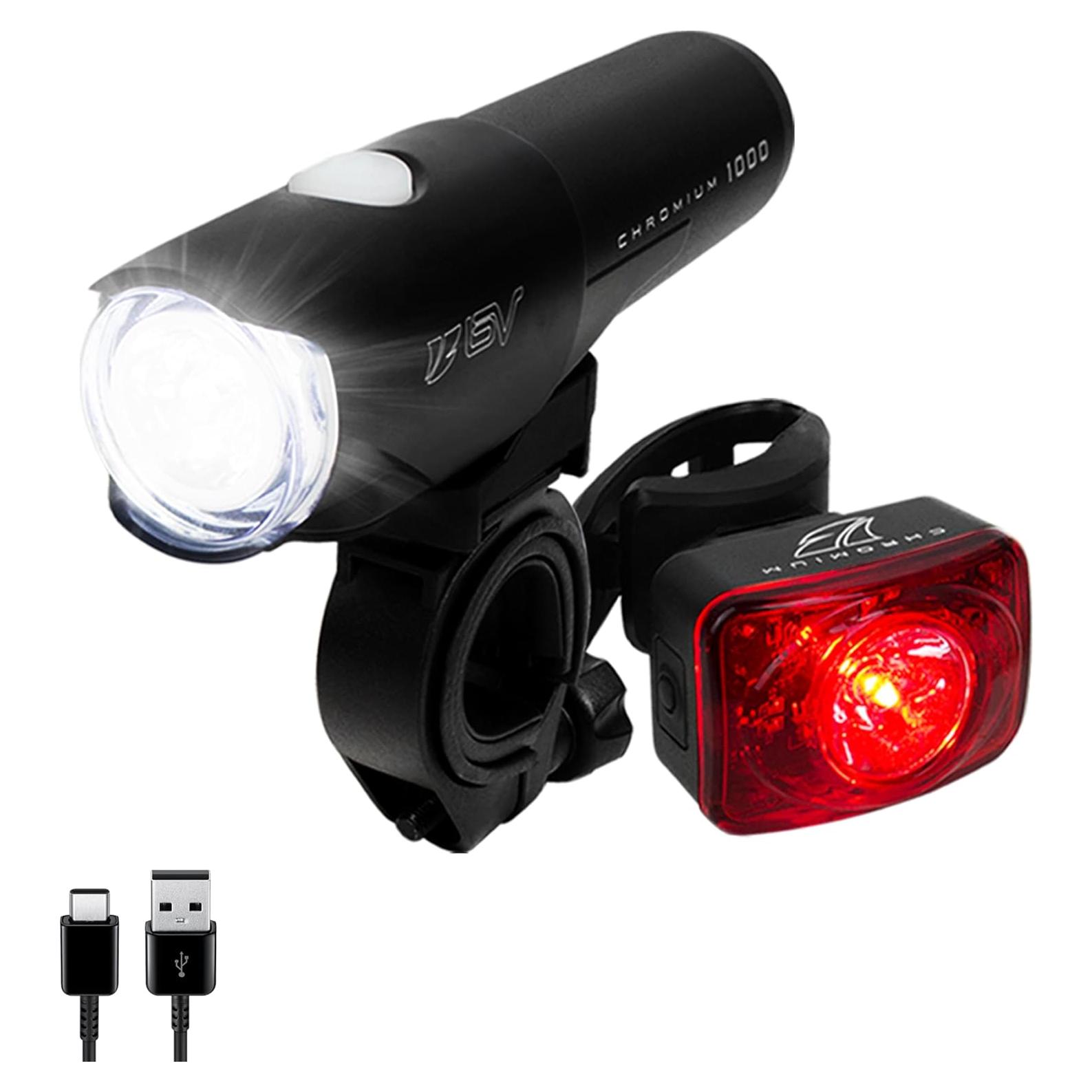 Luces para Bicicleta BV-L-CHROMIUM1000, Faro 1000 Lúmenes