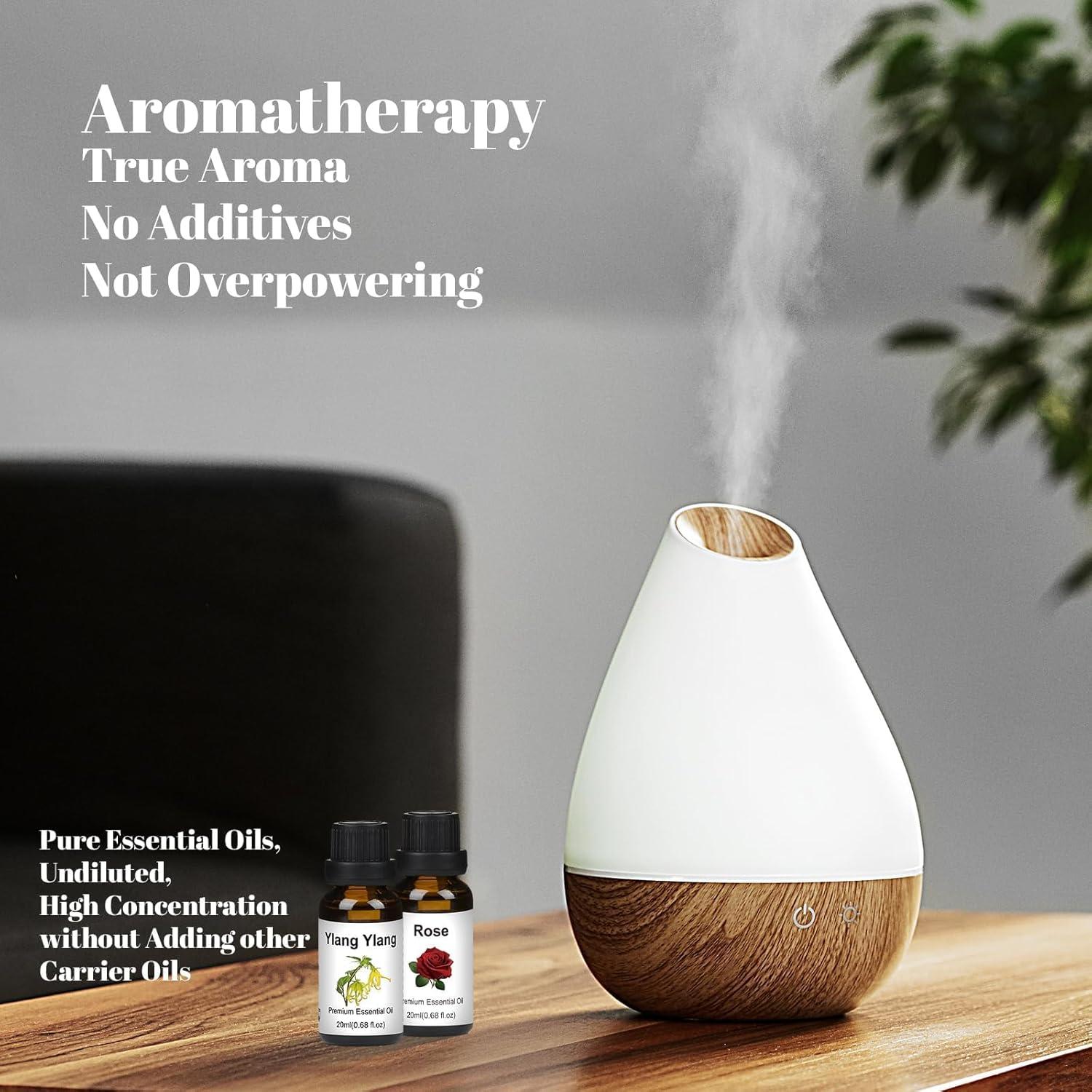 Set de Aceites Esenciales Puros BISIRBAT 20ml x4 - Ylang Ylang, Lavanda, Jazmín, Rosa